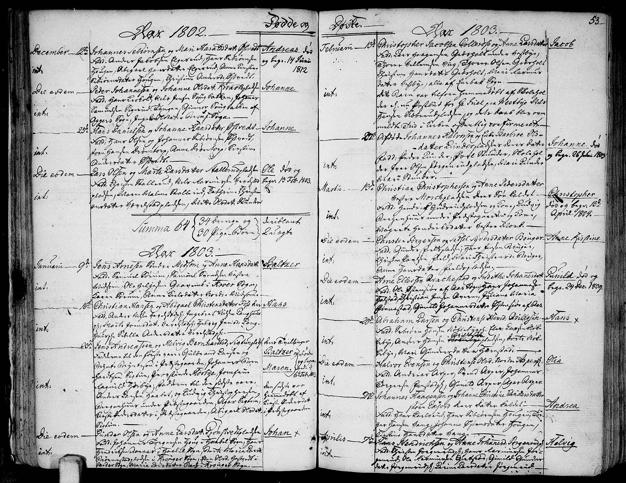 Kråkstad prestekontor Kirkebøker, SAO/A-10125a/F/Fa/L0002: Parish register (official) no. I 2, 1786-1814, p. 53