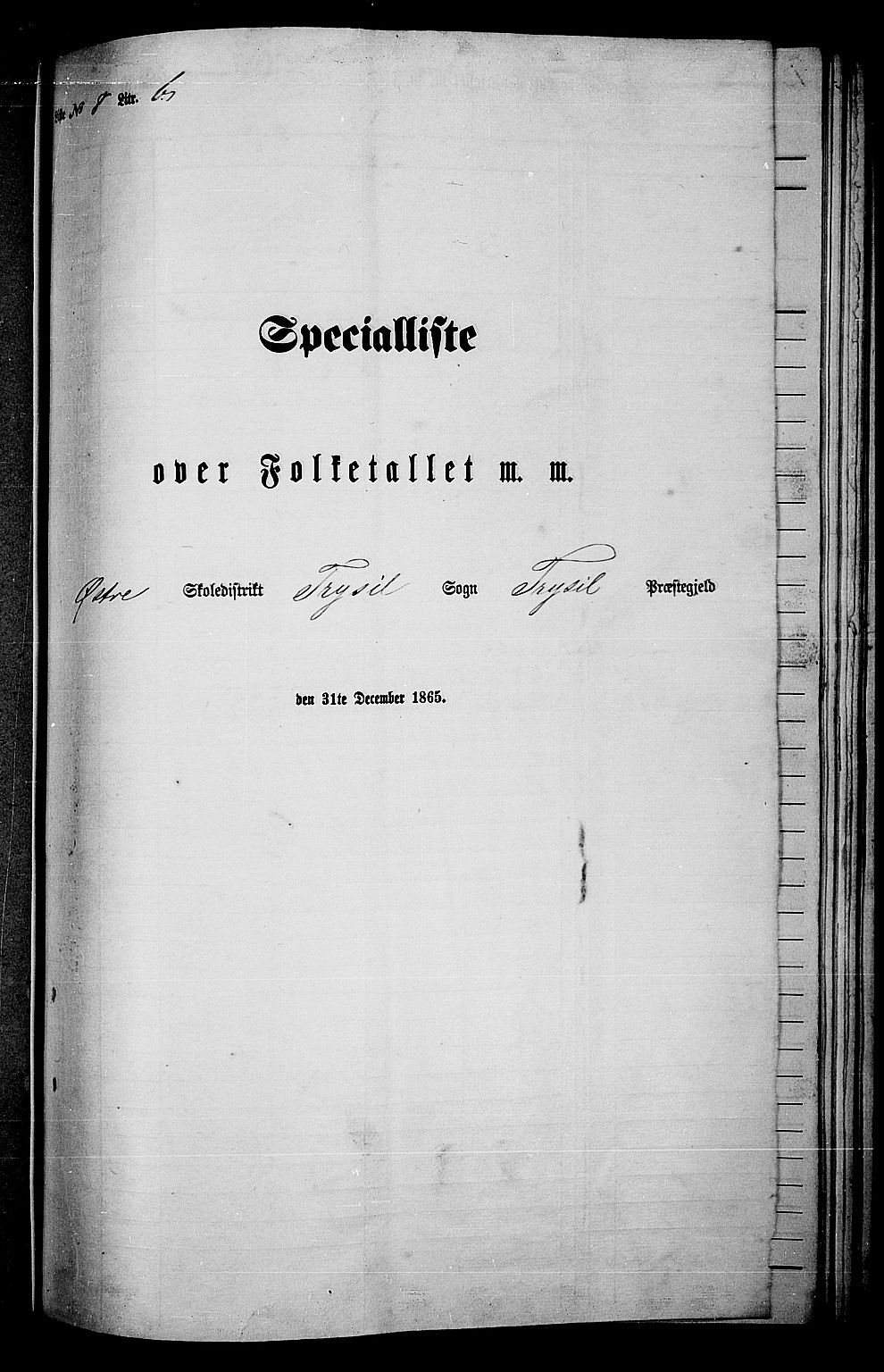 RA, 1865 census for Trysil, 1865, p. 140