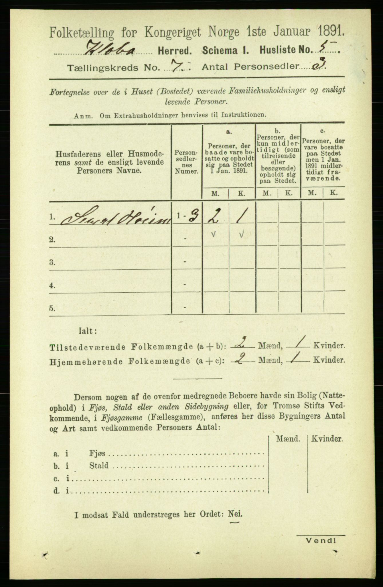 RA, 1891 census for 1662 Klæbu, 1891, p. 1327