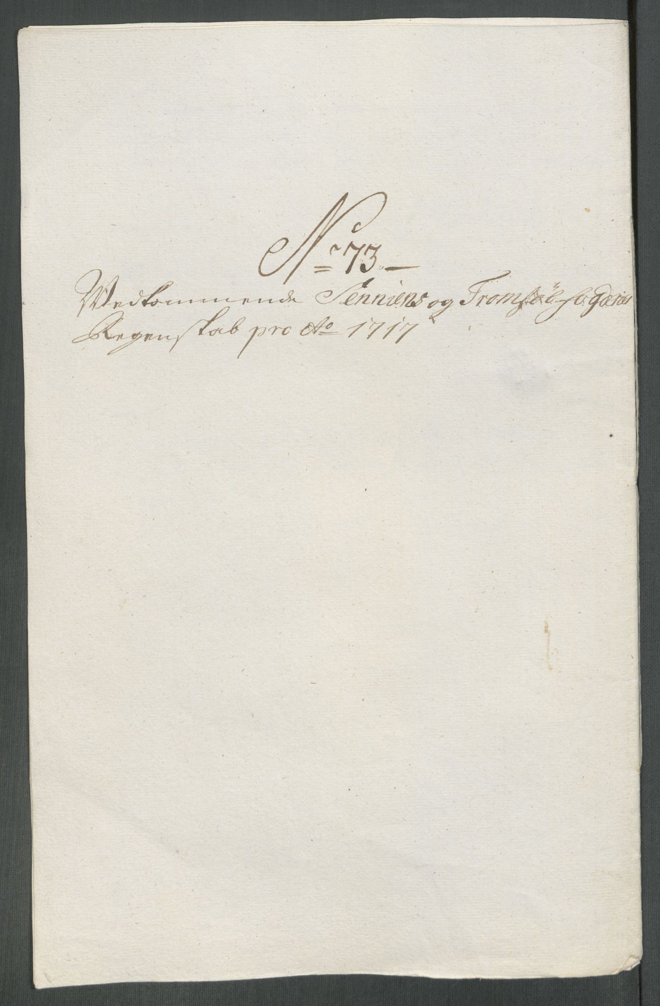 Rentekammeret inntil 1814, Reviderte regnskaper, Fogderegnskap, AV/RA-EA-4092/R68/L4763: Fogderegnskap Senja og Troms, 1717, p. 375