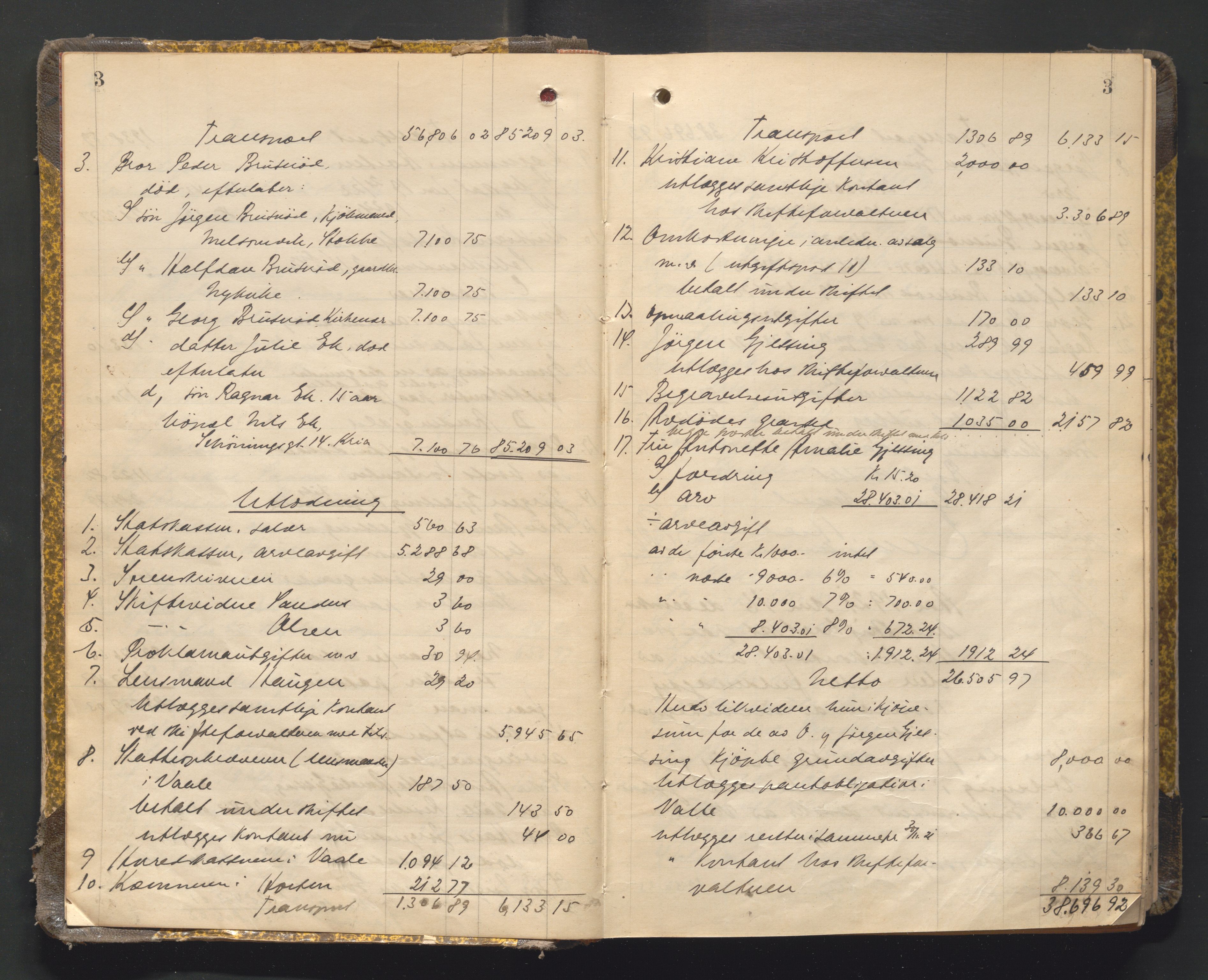 Mellom Jarlsberg sorenskriveri, AV/SAKO-A-132/H/Hb/Hbc/L0011: Skifteutlodningsprotokoll, 1921-1928, p. 3
