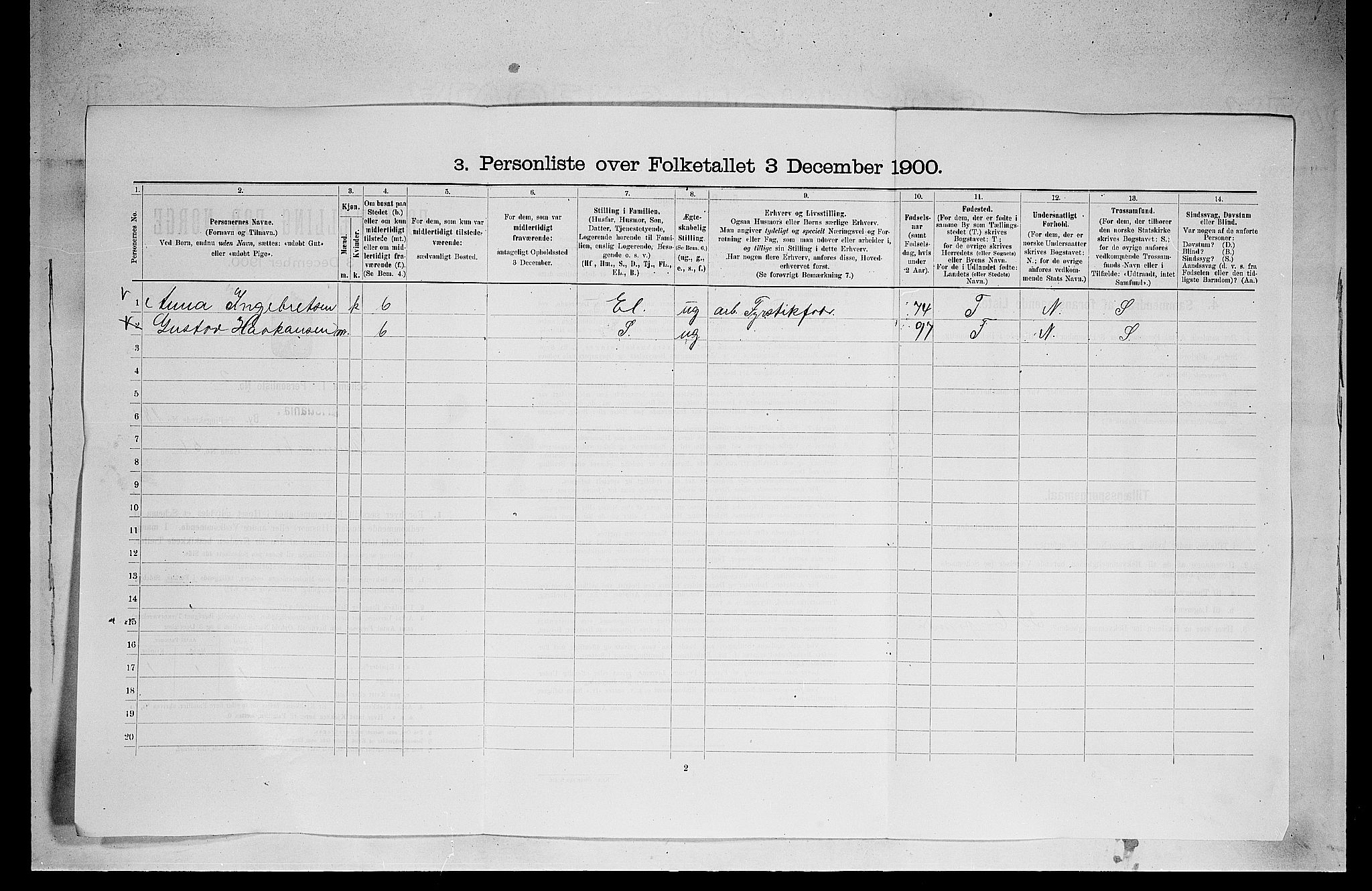 SAO, 1900 census for Kristiania, 1900, p. 15379