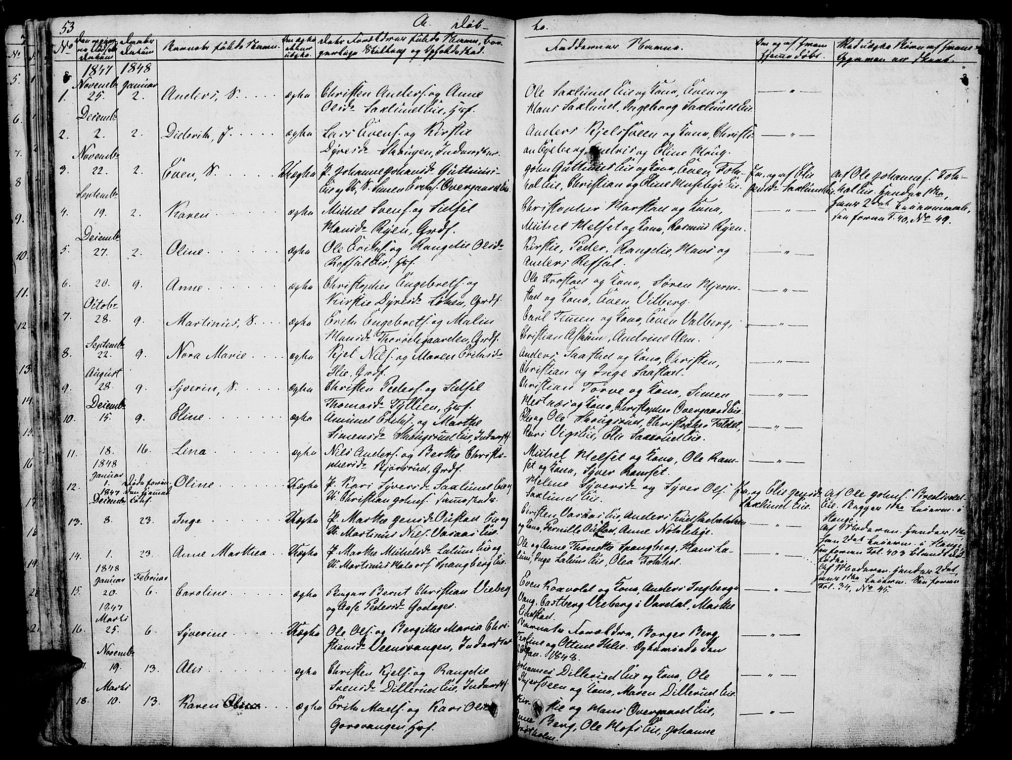 Stange prestekontor, AV/SAH-PREST-002/L/L0003: Parish register (copy) no. 3, 1840-1864, p. 53