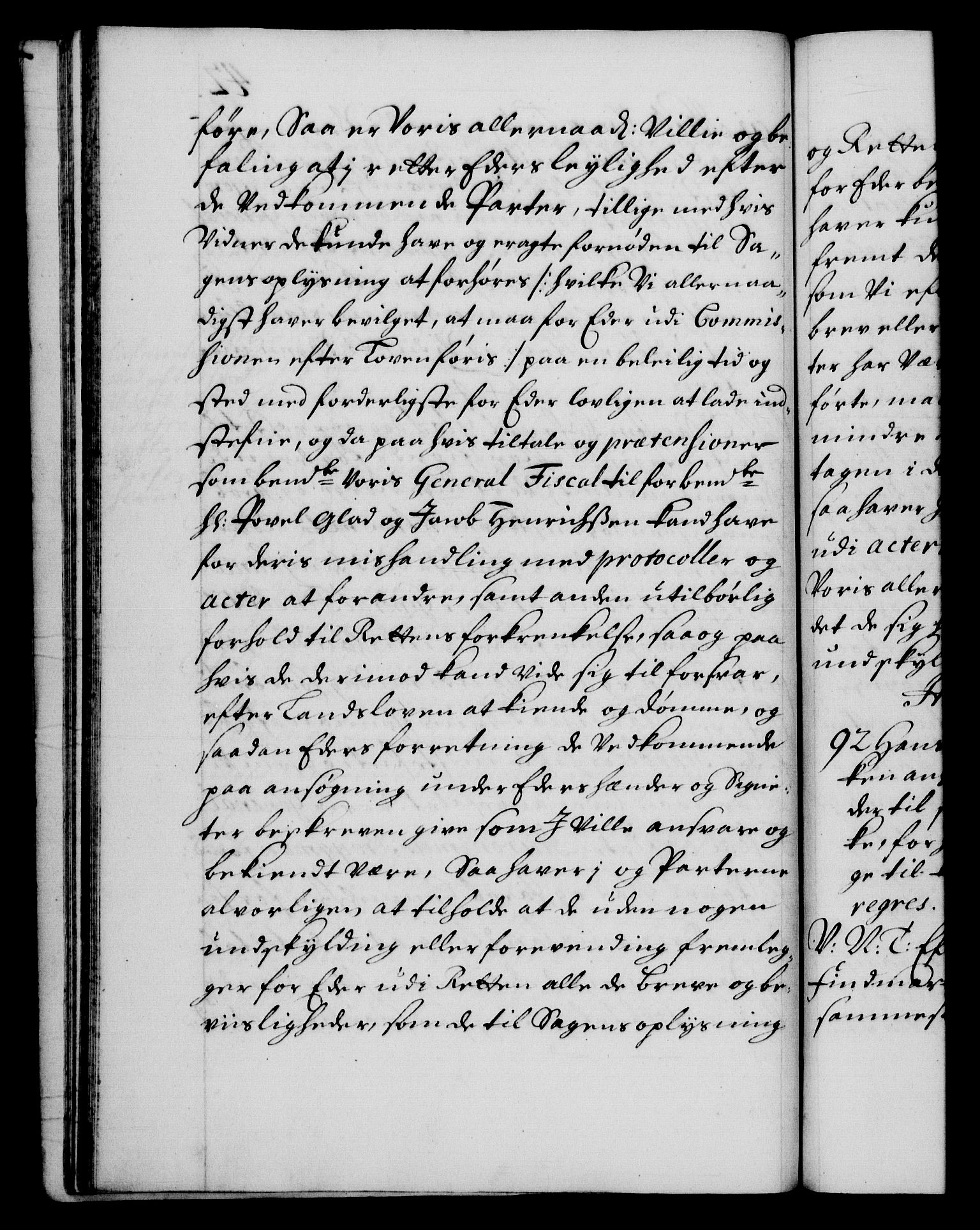 Danske Kanselli 1572-1799, AV/RA-EA-3023/F/Fc/Fca/Fcab/L0016: Norske tegnelser, 1699-1703, p. 42b