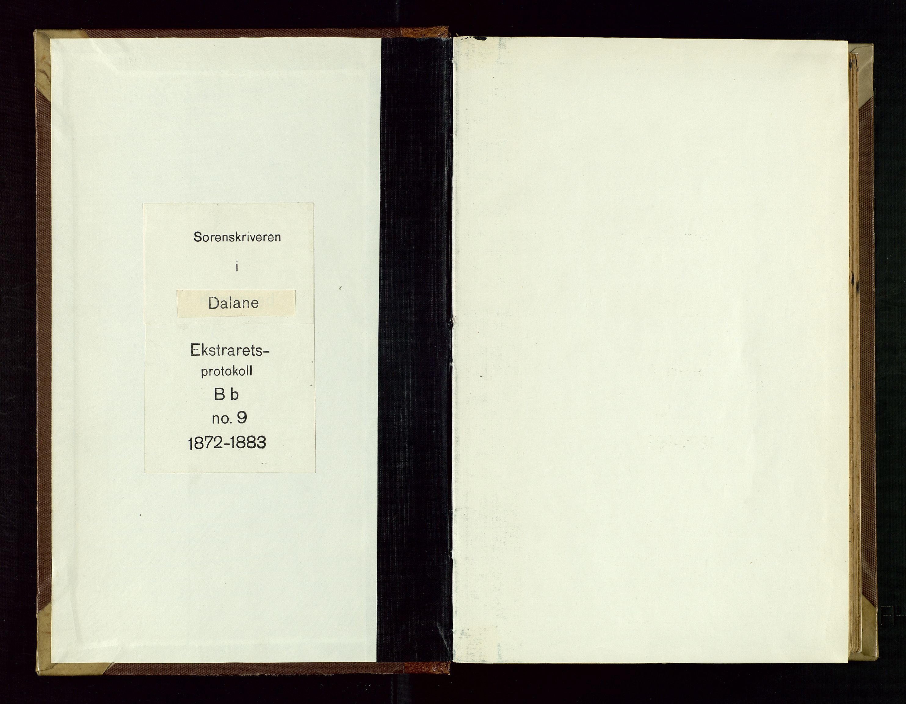 Dalane sorenskriveri, SAST/A-100309/001/3/30/30BB/L0002: EKSTRARETTSPROTOKOLL, 1872-1883