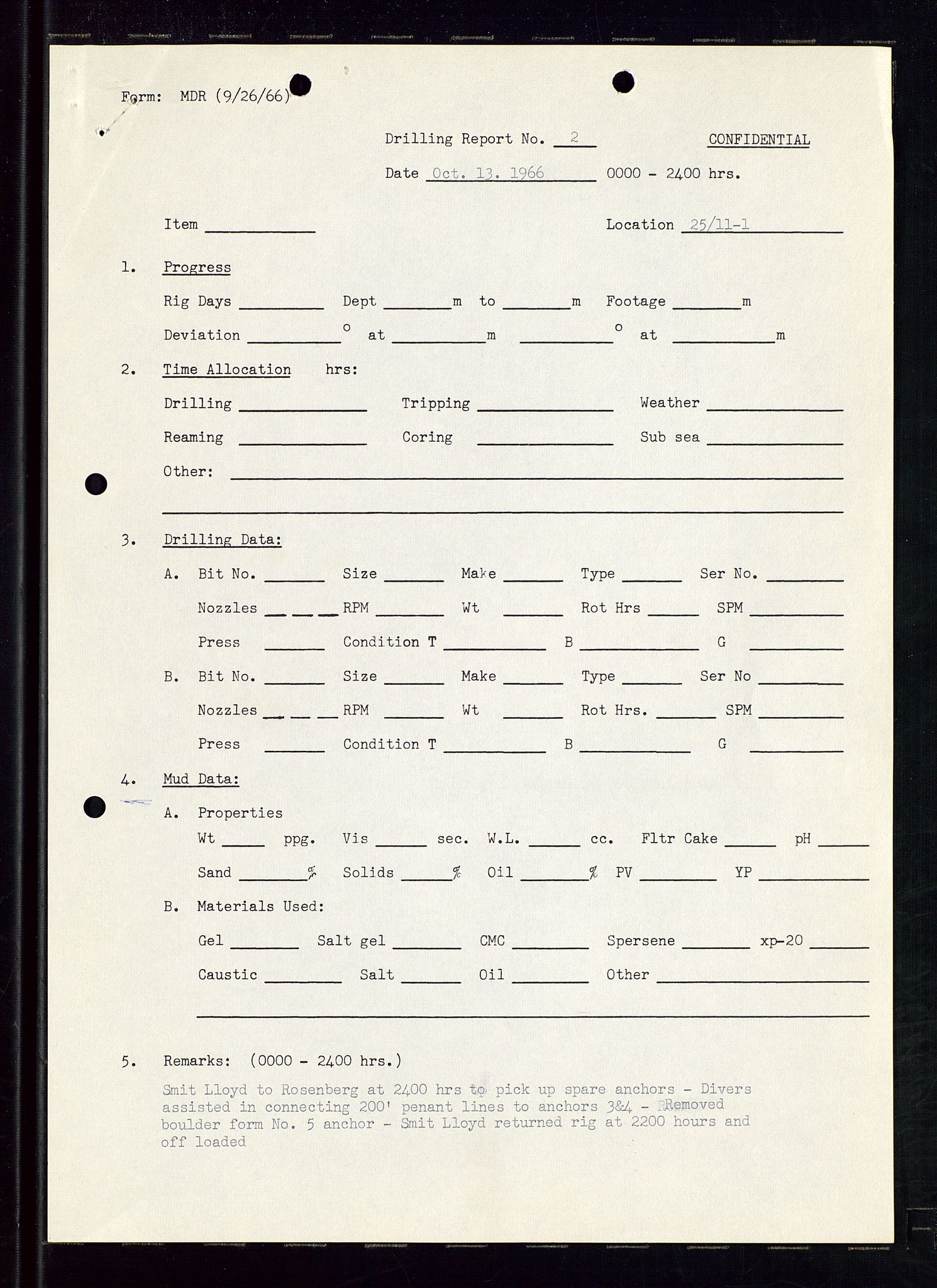 Pa 1512 - Esso Exploration and Production Norway Inc., AV/SAST-A-101917/E/Ea/L0012: Well 25/11-1 og Well 25/10-3, 1966-1967, p. 300