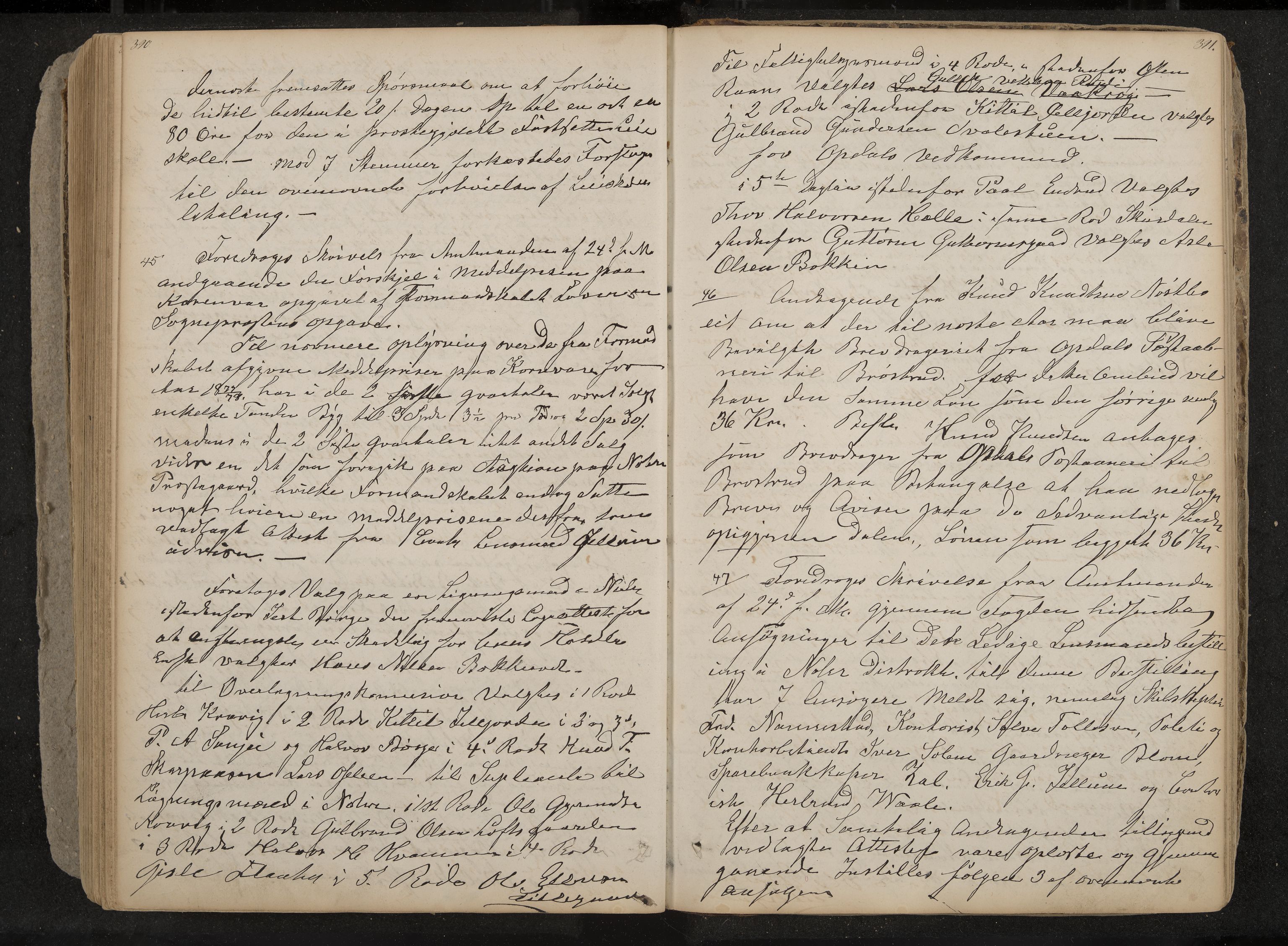 Nore og Uvdal formannskap, IKAK/0633021-1/A/L0001: Møtebok, 1859-1882, p. 390-391