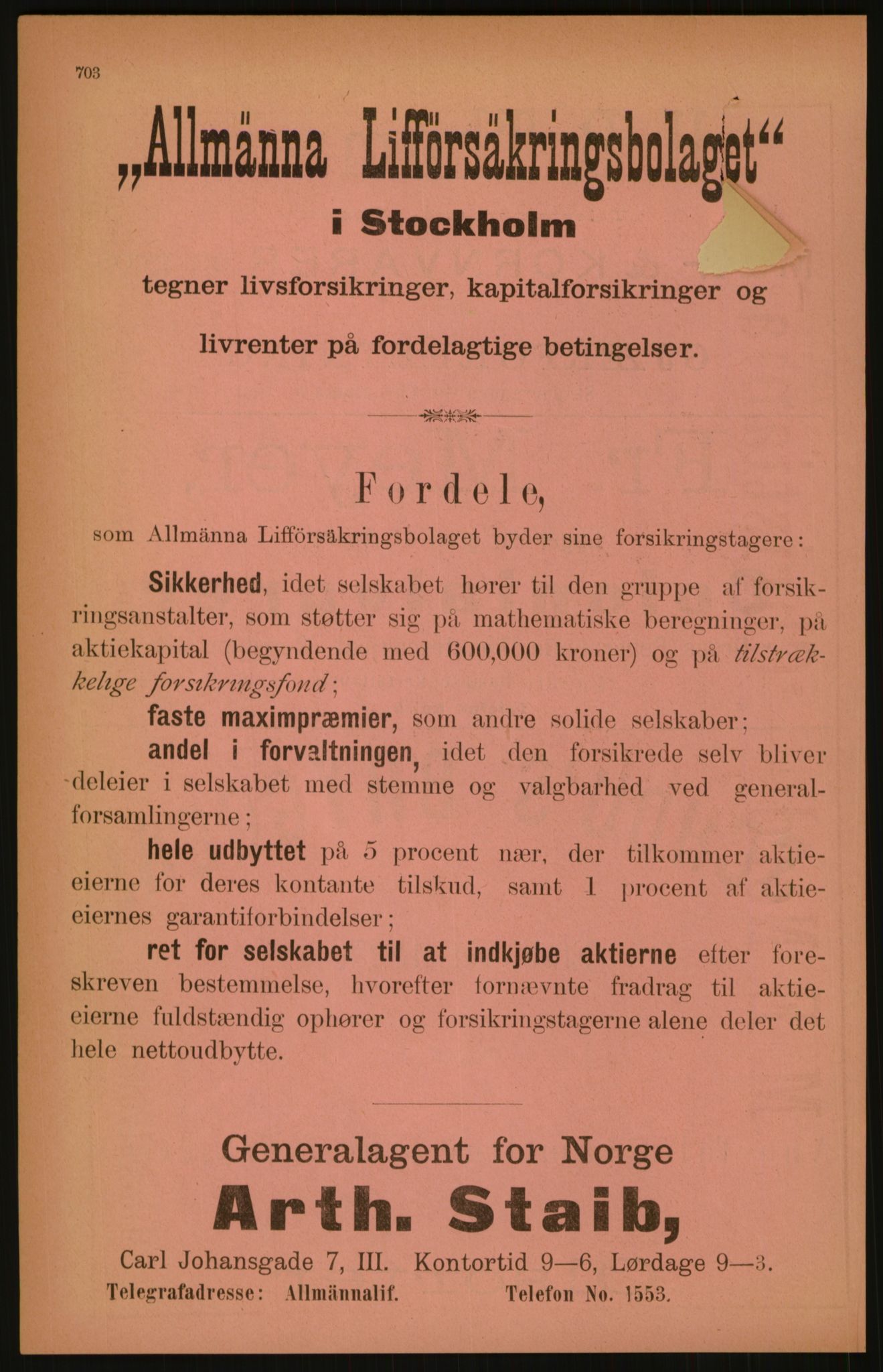 Kristiania/Oslo adressebok, PUBL/-, 1891, p. 703