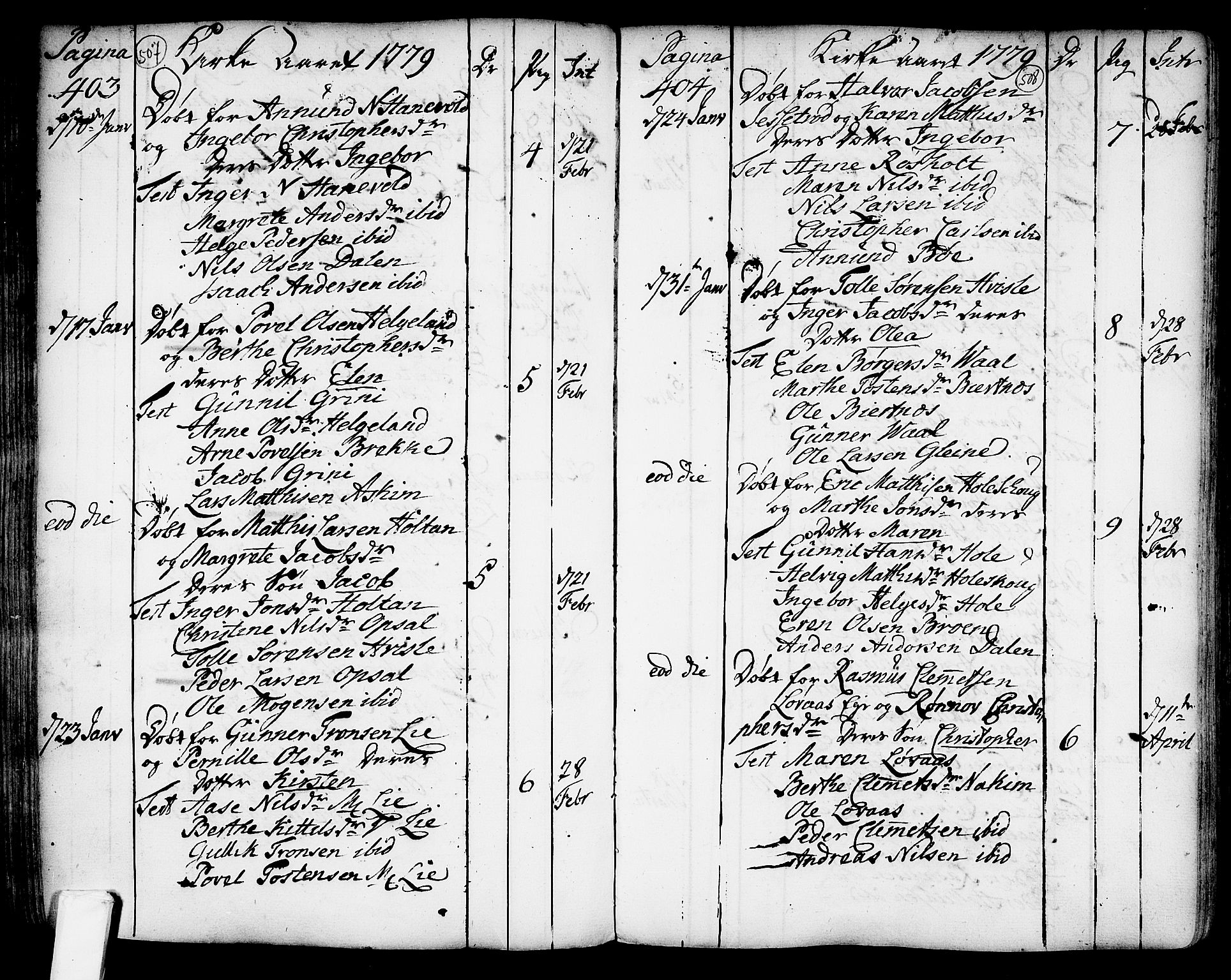 Lardal kirkebøker, AV/SAKO-A-350/F/Fa/L0003: Parish register (official) no. I 3, 1733-1815, p. 507-508