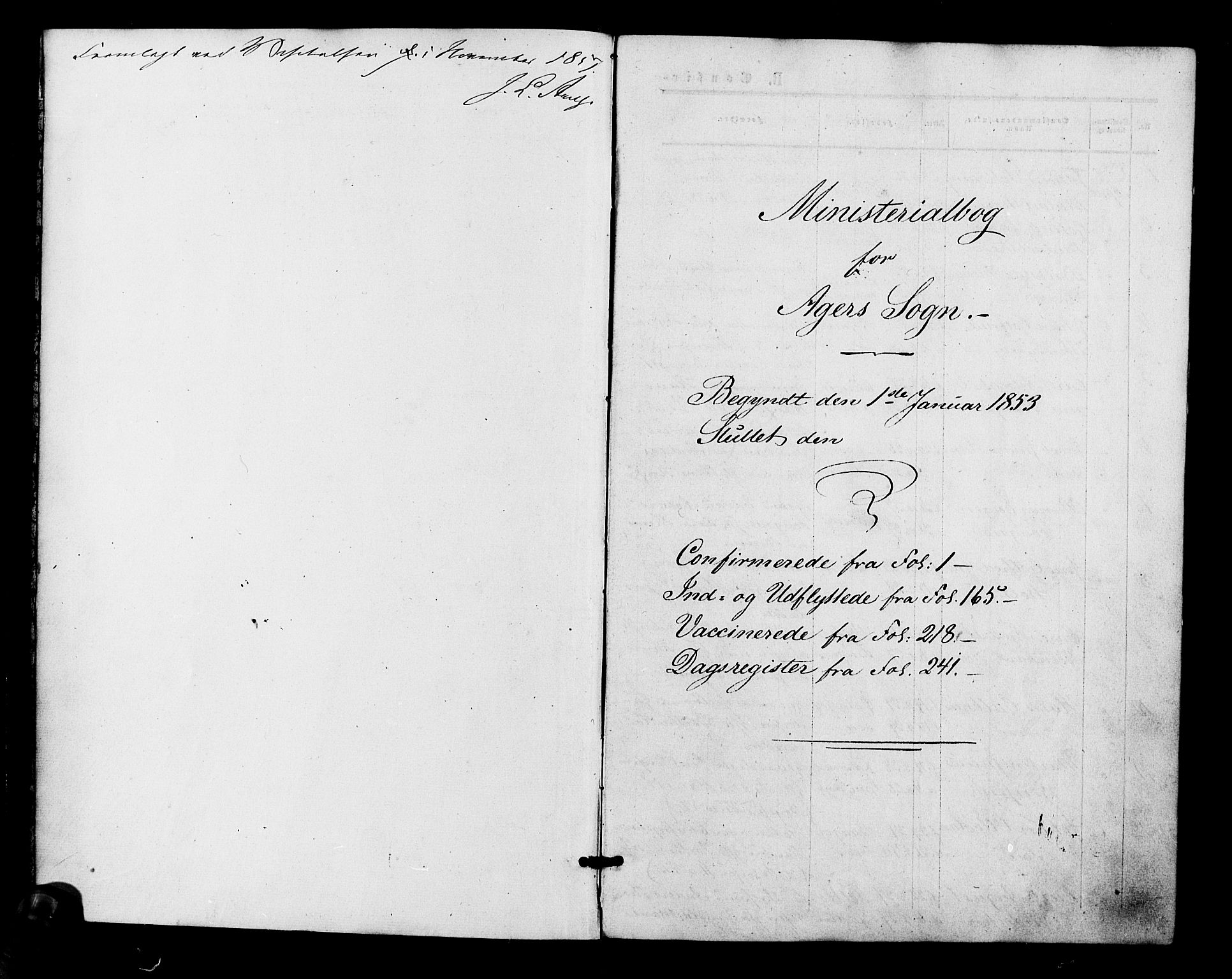 Vestre Aker prestekontor Kirkebøker, SAO/A-10025/F/Fa/L0001: Parish register (official) no. 1, 1853-1858