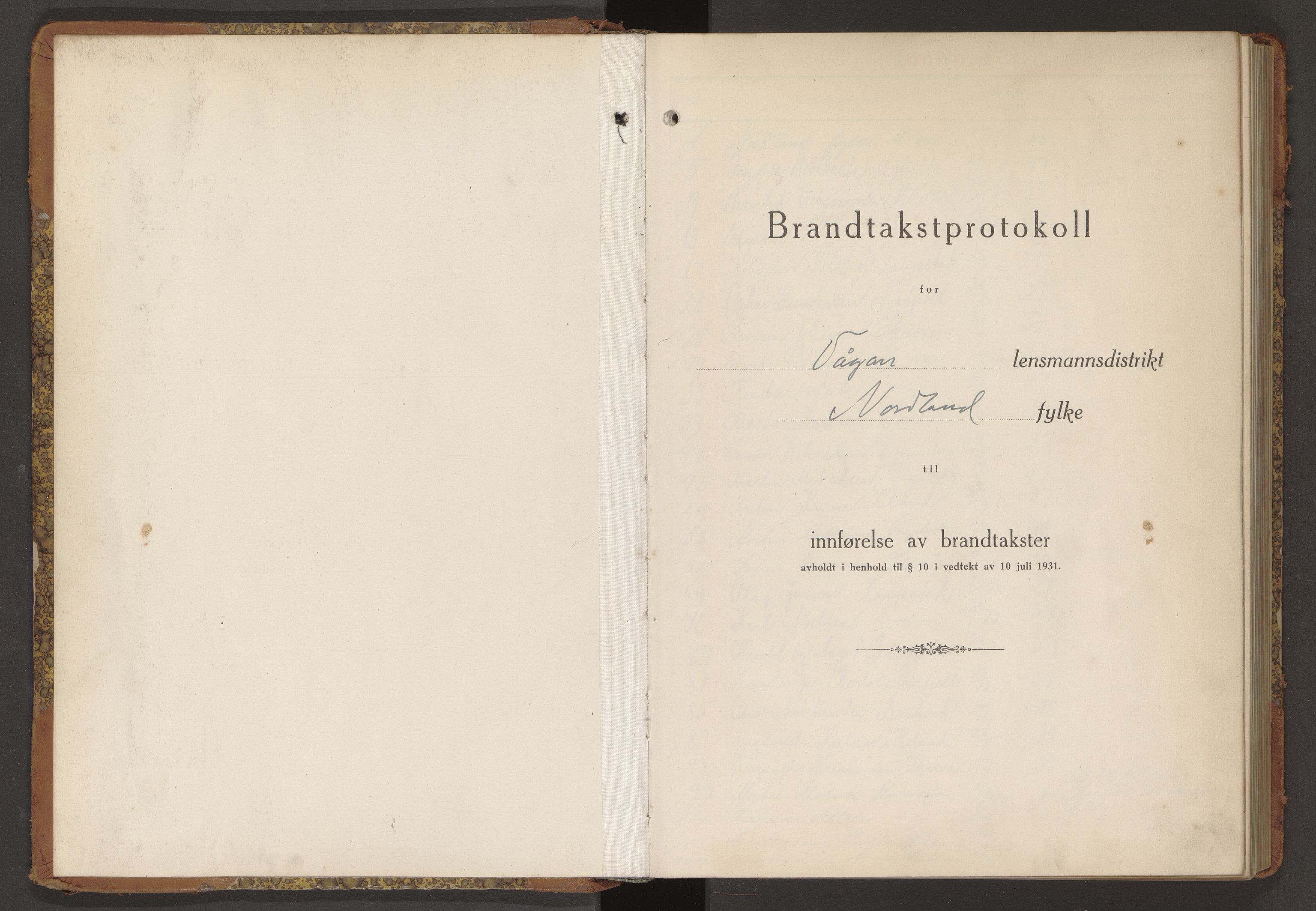 Norges Brannkasse Vågan, AV/SAT-A-5587/Fb/L0005: Branntakstprotokoll, 1936-1940