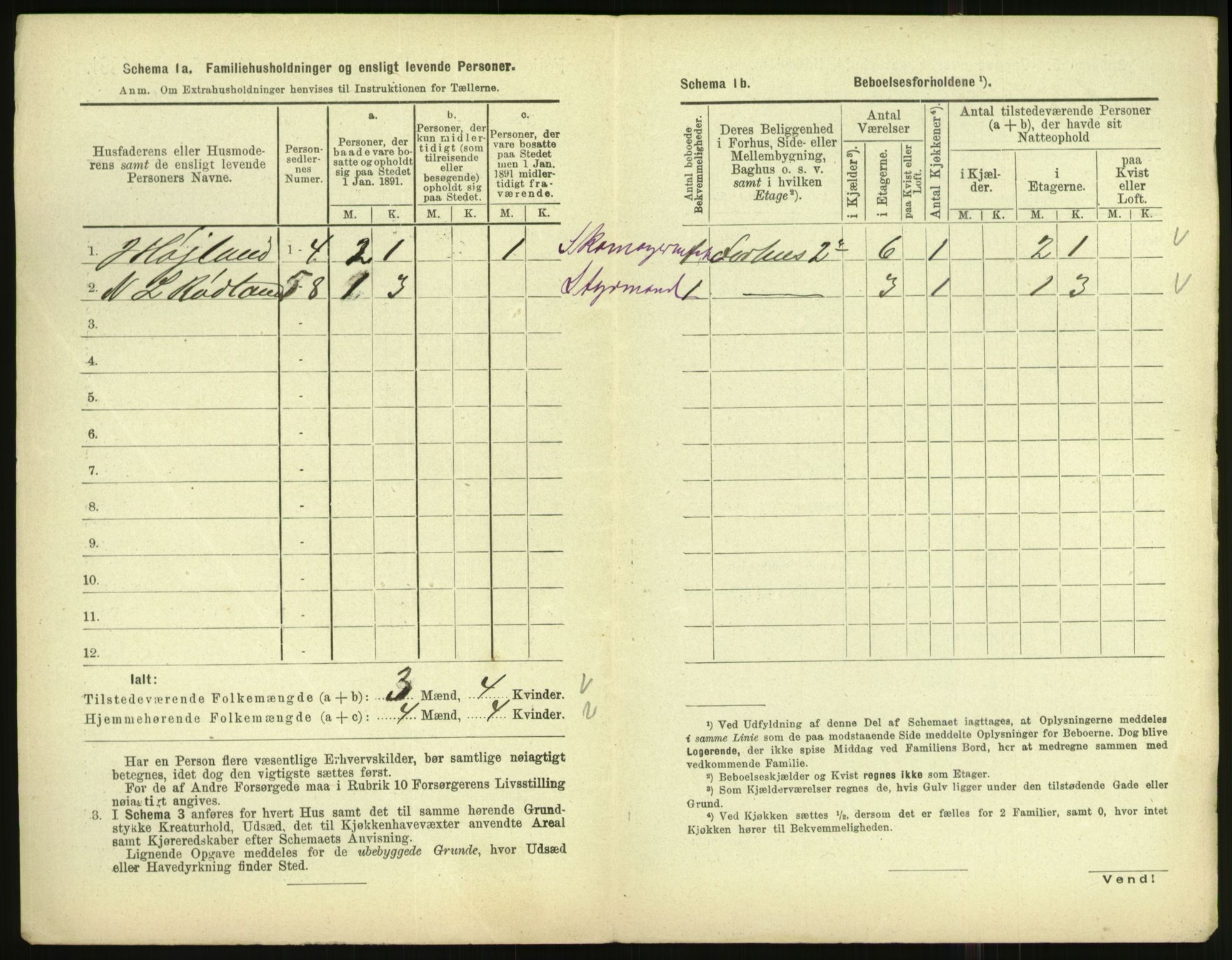 RA, 1891 census for 1003 Farsund, 1891, p. 129