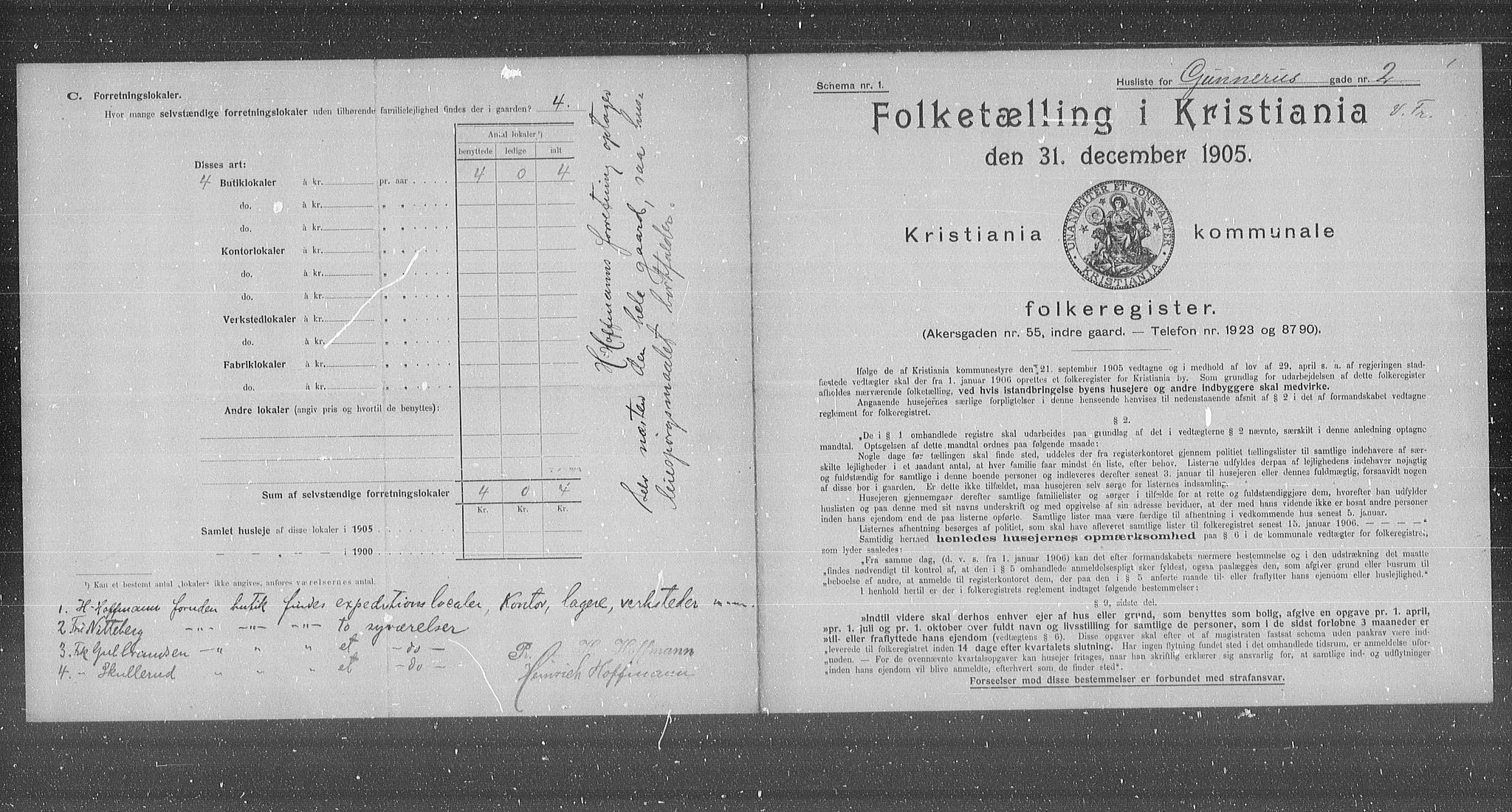 OBA, Municipal Census 1905 for Kristiania, 1905, p. 16976