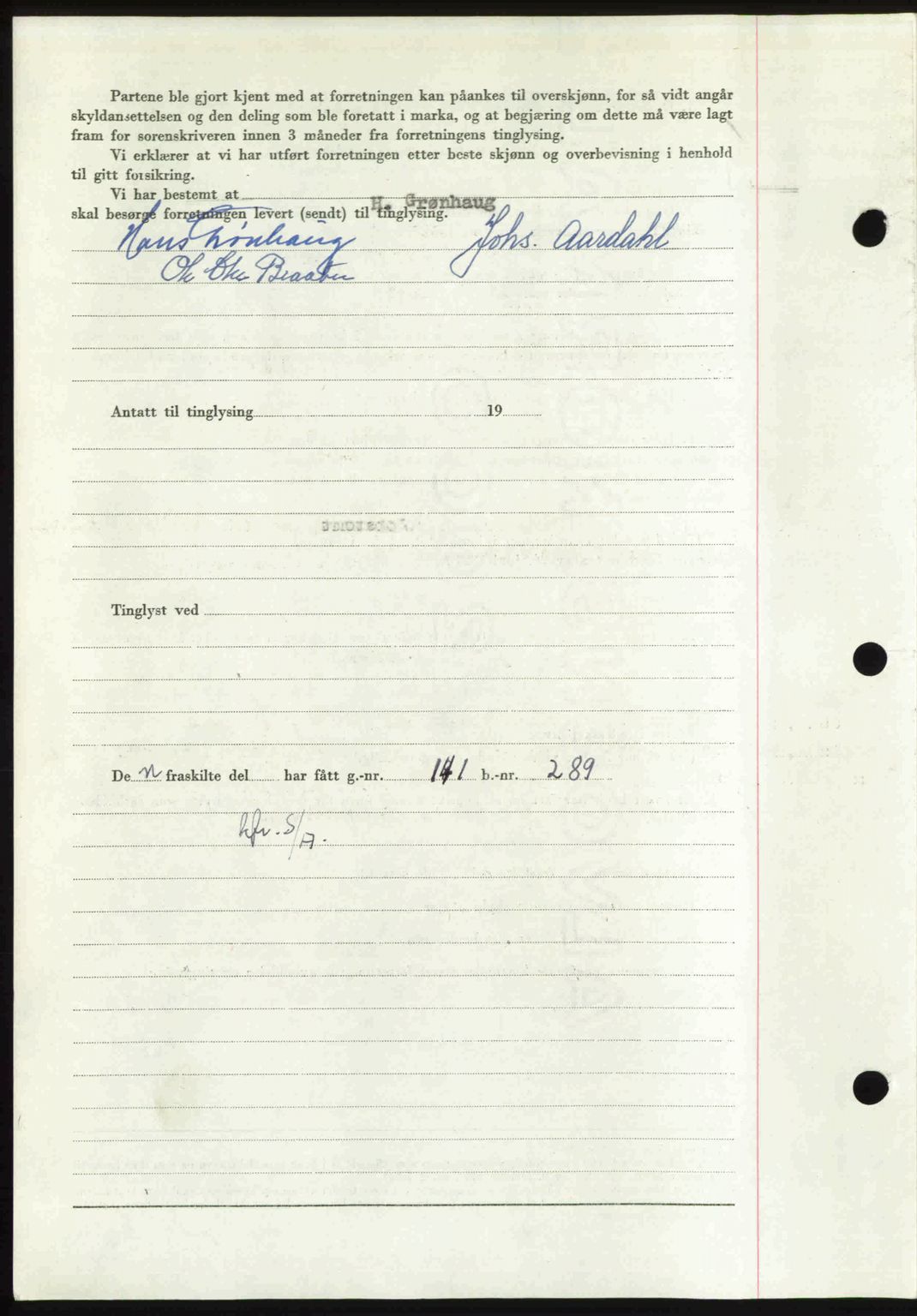 Idd og Marker sorenskriveri, AV/SAO-A-10283/G/Gb/Gbb/L0013: Mortgage book no. A13, 1949-1950, Diary no: : 294/1950