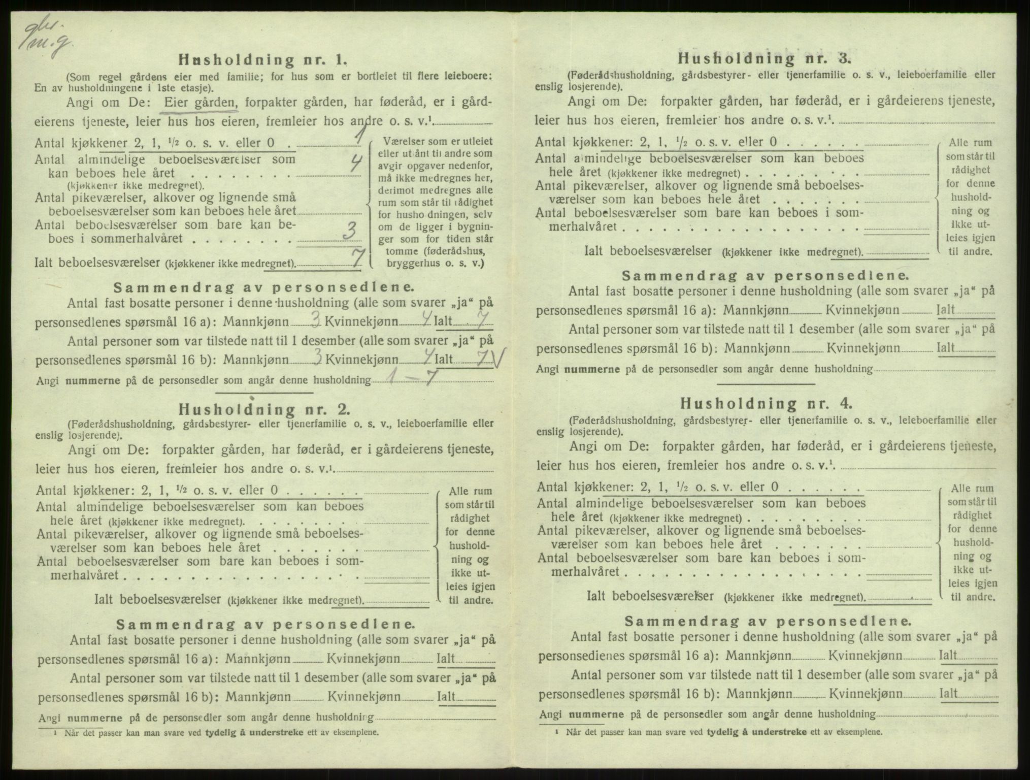 SAB, 1920 census for Masfjorden, 1920, p. 470