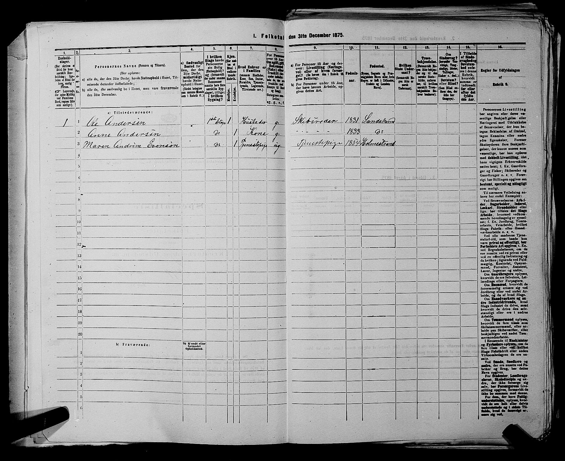 SAKO, 1875 census for 0706B Sandeherred/Sandefjord, 1875, p. 189