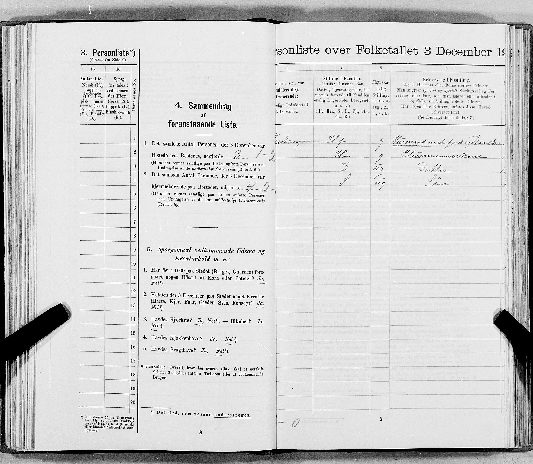 SAT, 1900 census for Hemnes, 1900, p. 623