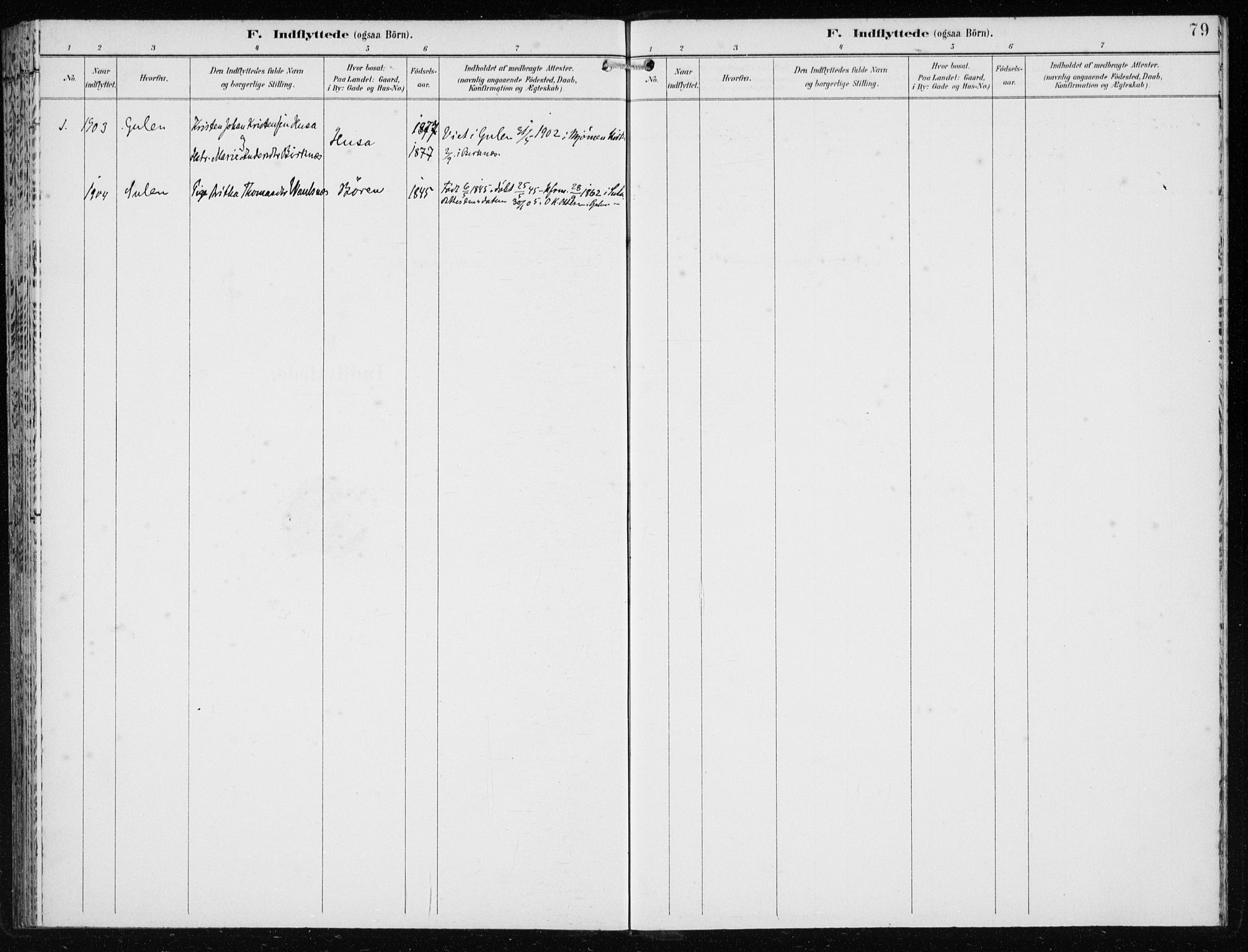 Lindås Sokneprestembete, AV/SAB-A-76701/H/Haa/Haad/L0002: Parish register (official) no. D  2, 1897-1912, p. 79