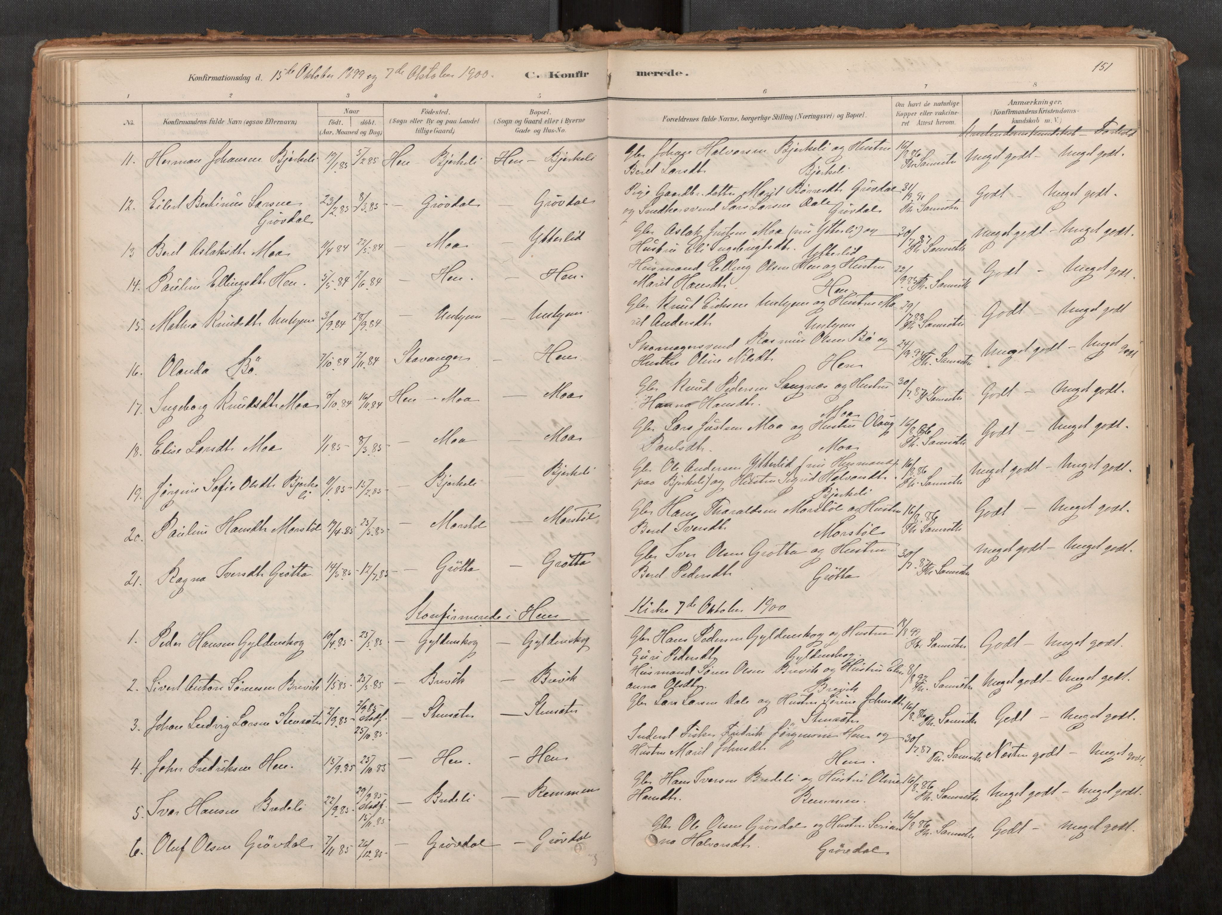 Ministerialprotokoller, klokkerbøker og fødselsregistre - Møre og Romsdal, SAT/A-1454/545/L0594: Parish register (official) no. 545A03, 1878-1920, p. 151