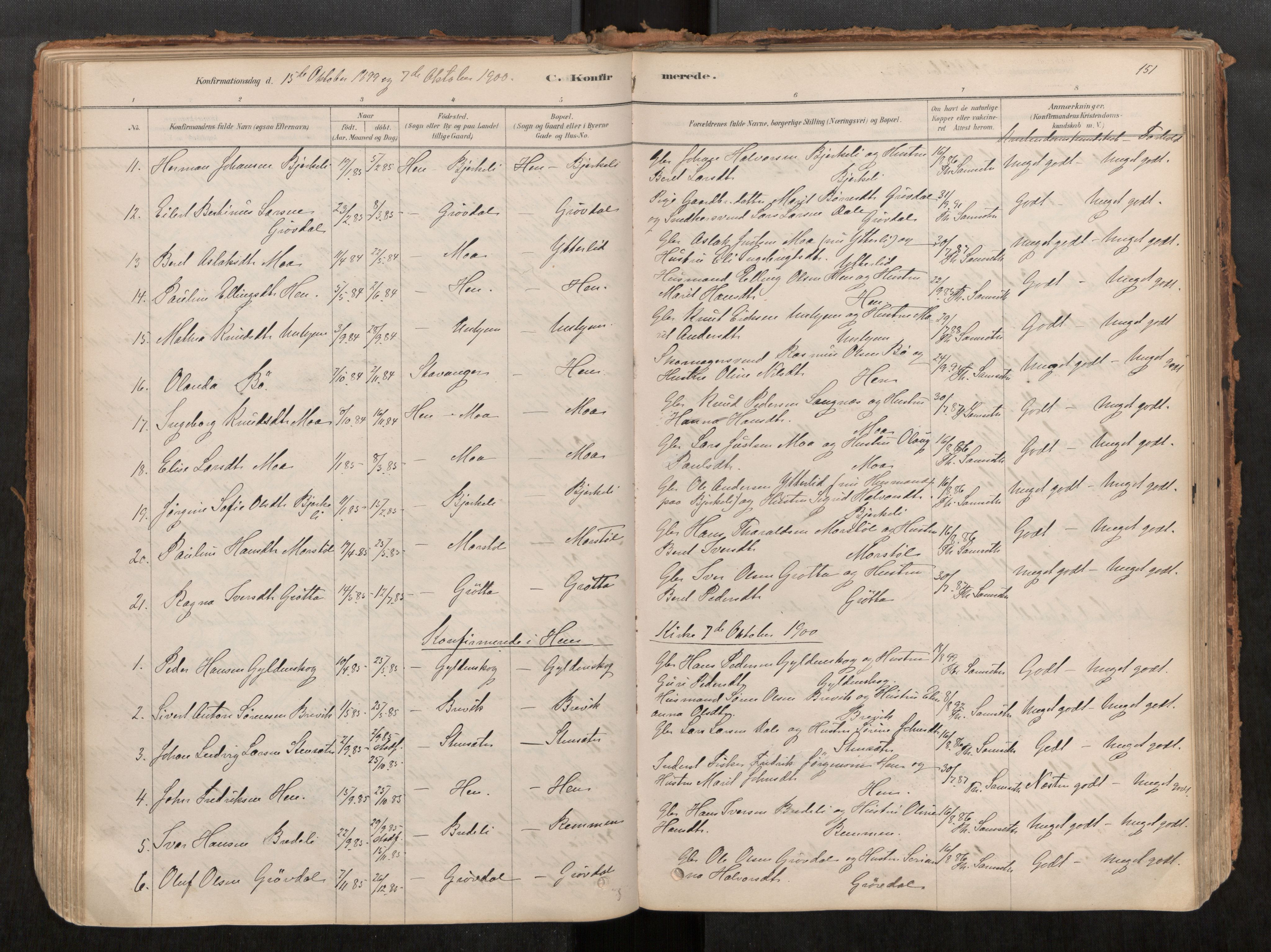 Ministerialprotokoller, klokkerbøker og fødselsregistre - Møre og Romsdal, AV/SAT-A-1454/545/L0594: Parish register (official) no. 545A03, 1878-1920, p. 151