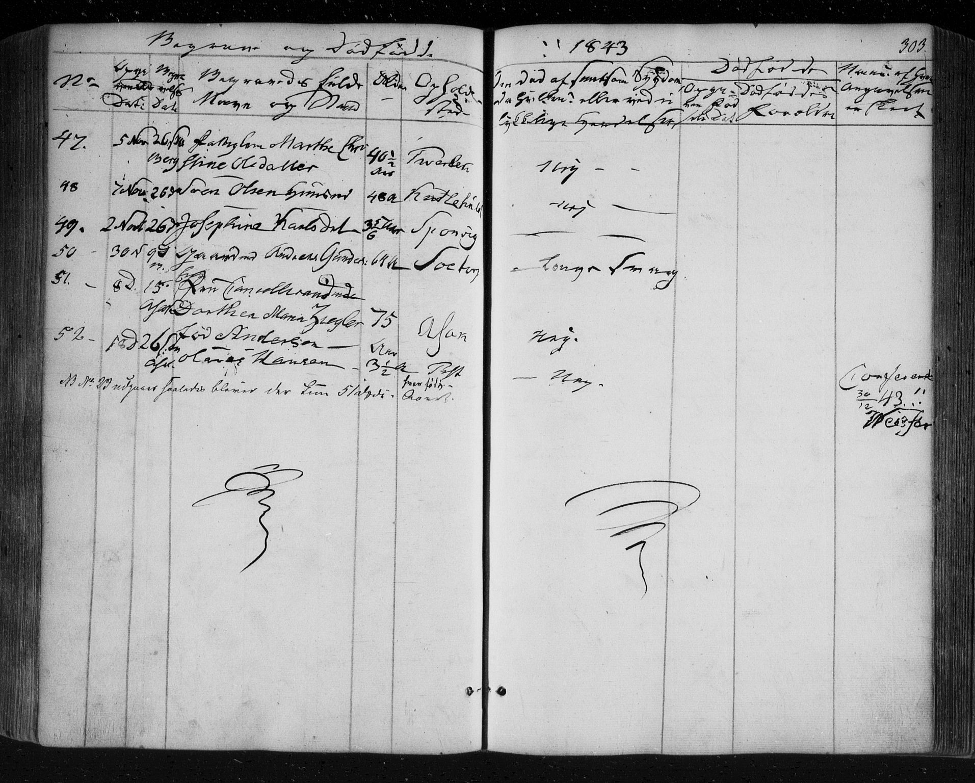 Berg prestekontor Kirkebøker, AV/SAO-A-10902/F/Fa/L0004: Parish register (official) no. I 4, 1843-1860, p. 303