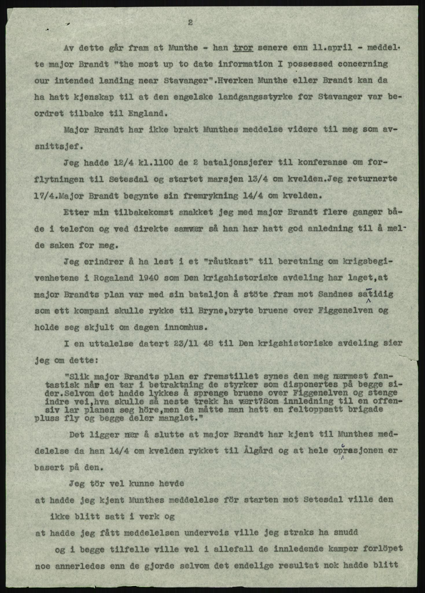 Forsvaret, Forsvarets krigshistoriske avdeling, RA/RAFA-2017/Y/Yb/L0089: II-C-11-320  -  3. Divisjon., 1940-1962, p. 1141