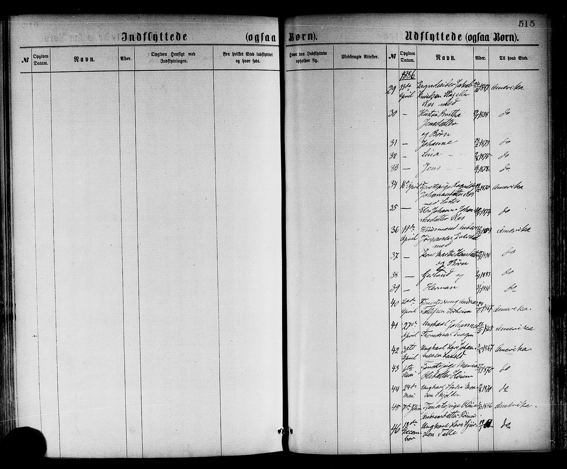 Luster sokneprestembete, AV/SAB-A-81101/H/Haa/Haaa/L0010: Parish register (official) no. A 10, 1871-1886, p. 515