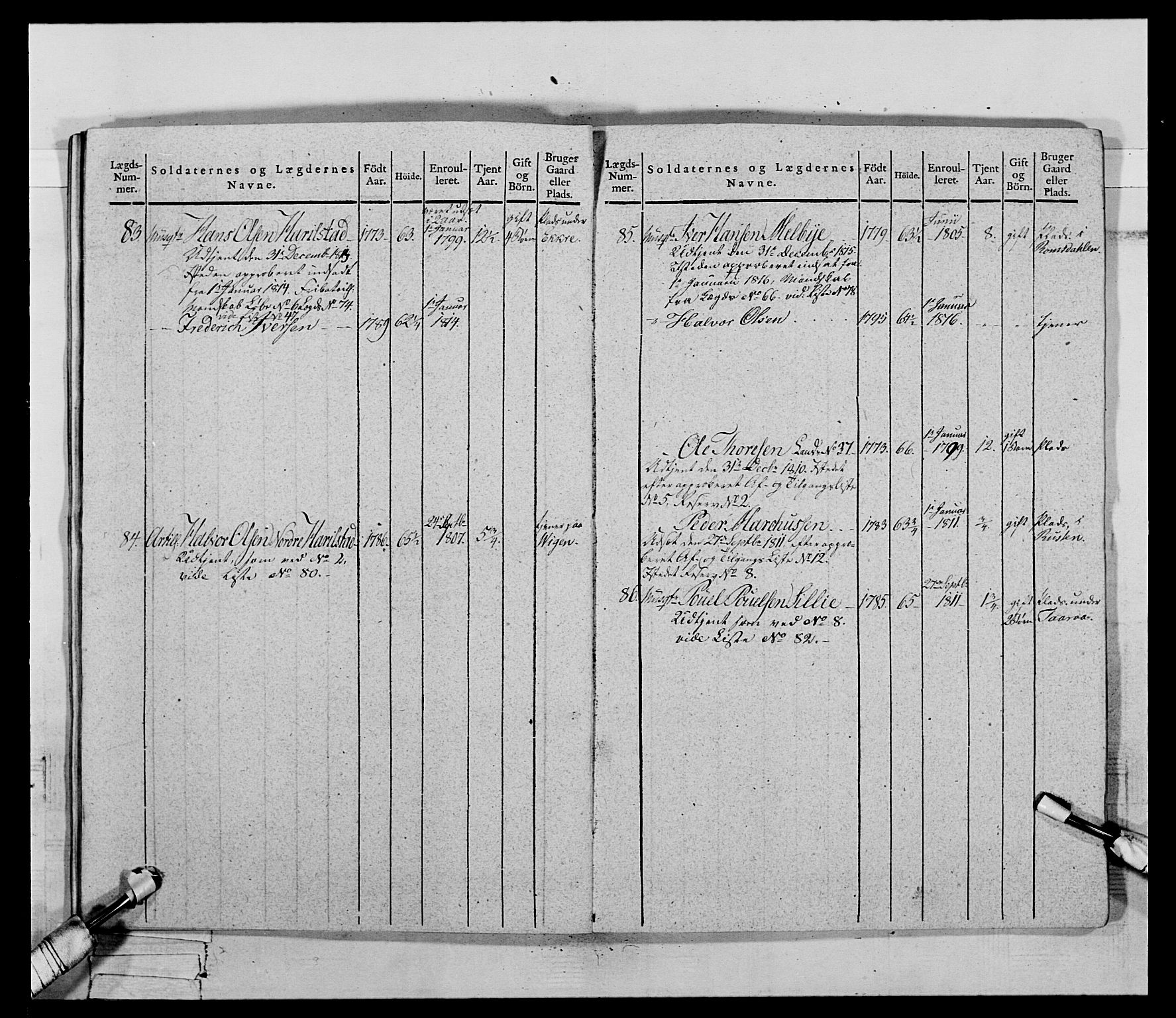 Generalitets- og kommissariatskollegiet, Det kongelige norske kommissariatskollegium, AV/RA-EA-5420/E/Eh/L0069: Opplandske gevorbne infanteriregiment, 1810-1818, p. 443