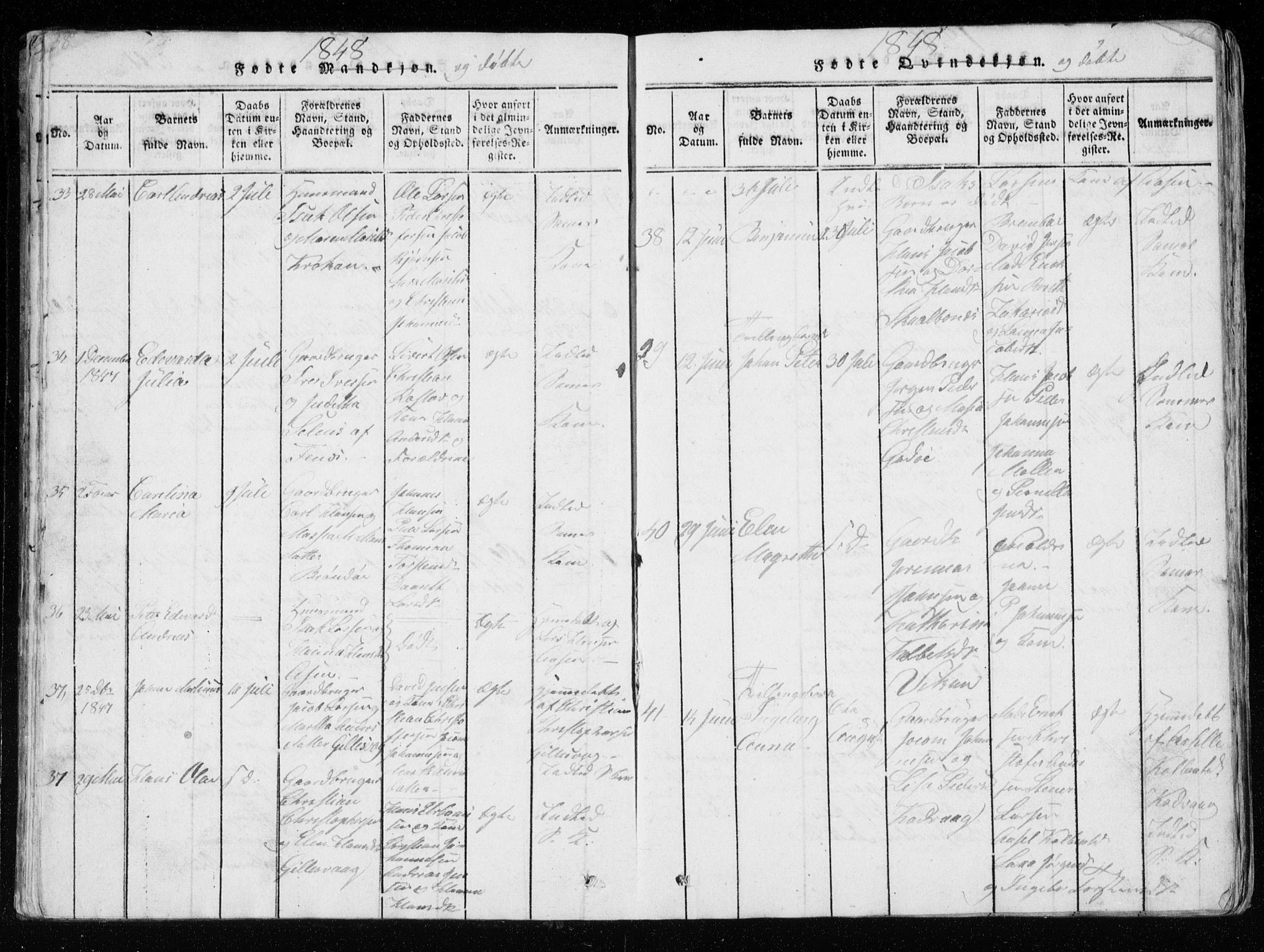 Ministerialprotokoller, klokkerbøker og fødselsregistre - Nordland, AV/SAT-A-1459/801/L0026: Parish register (copy) no. 801C01, 1820-1855, p. 58-59