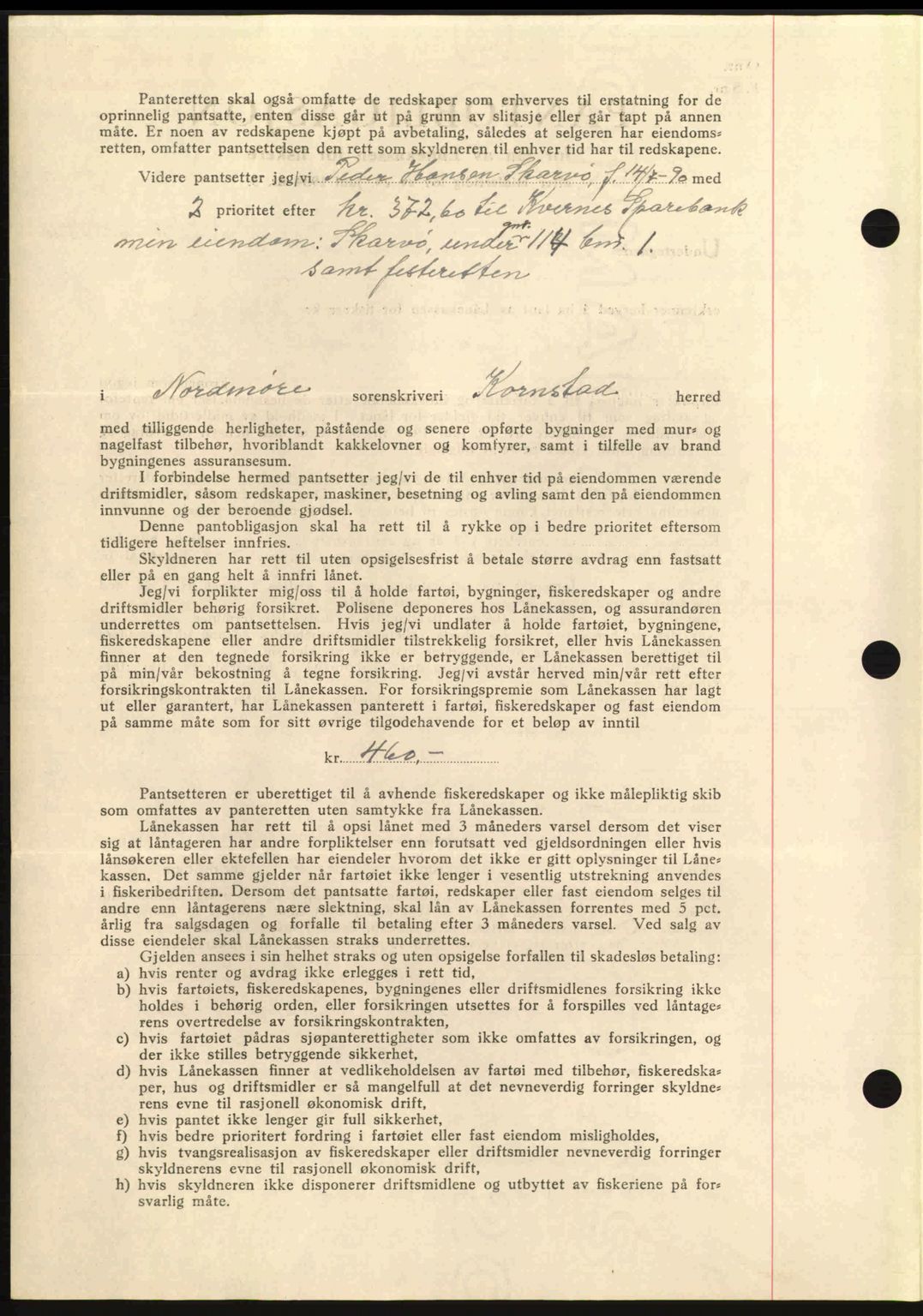 Nordmøre sorenskriveri, AV/SAT-A-4132/1/2/2Ca: Mortgage book no. B86, 1939-1940, Diary no: : 669/1940