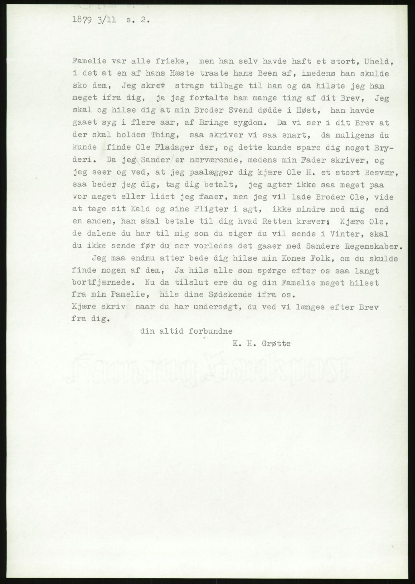 Samlinger til kildeutgivelse, Amerikabrevene, AV/RA-EA-4057/F/L0019: Innlån fra Buskerud: Fonnem - Kristoffersen, 1838-1914, p. 511