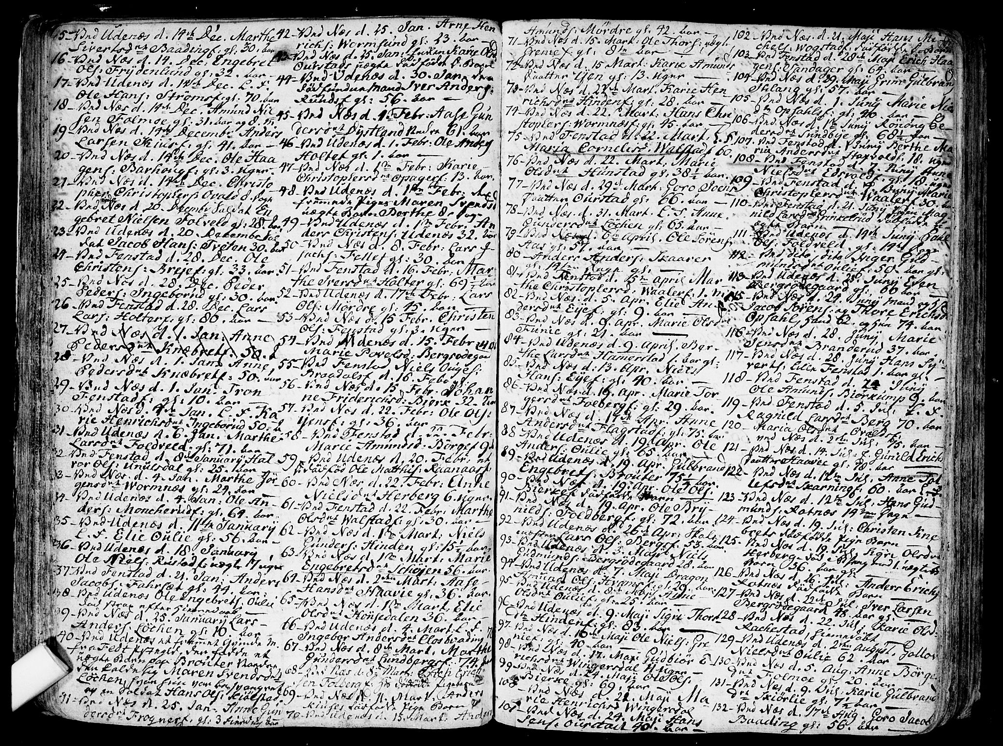 Nes prestekontor Kirkebøker, SAO/A-10410/F/Fa/L0004: Parish register (official) no. I 4, 1781-1816, p. 99