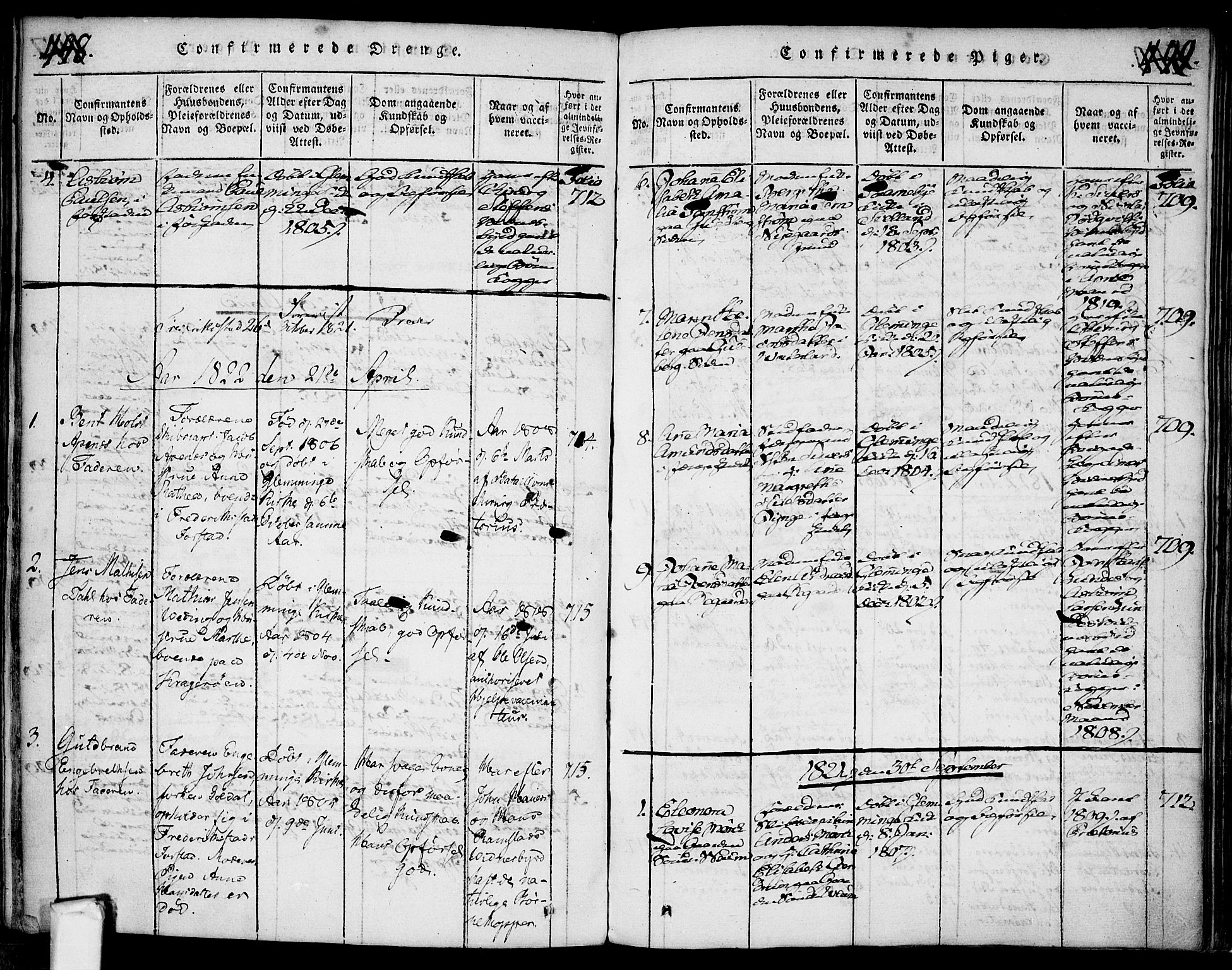 Glemmen prestekontor Kirkebøker, SAO/A-10908/F/Fa/L0004: Parish register (official) no. 4, 1816-1838, p. 498-499
