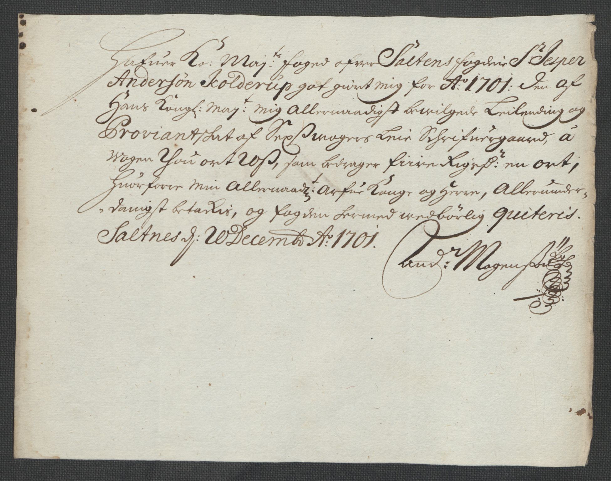 Rentekammeret inntil 1814, Reviderte regnskaper, Fogderegnskap, AV/RA-EA-4092/R66/L4580: Fogderegnskap Salten, 1701-1706, p. 67