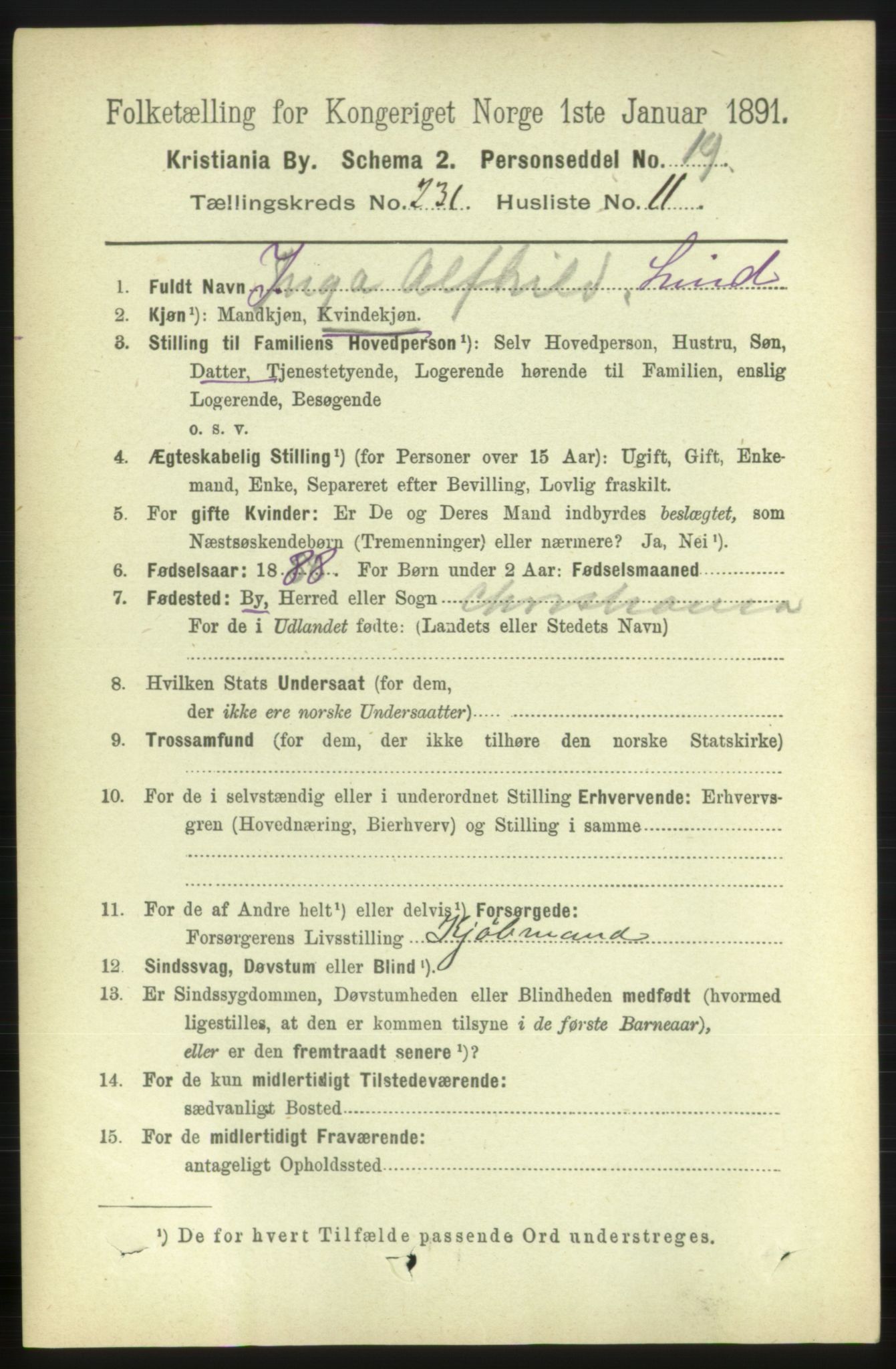 RA, 1891 census for 0301 Kristiania, 1891, p. 142820