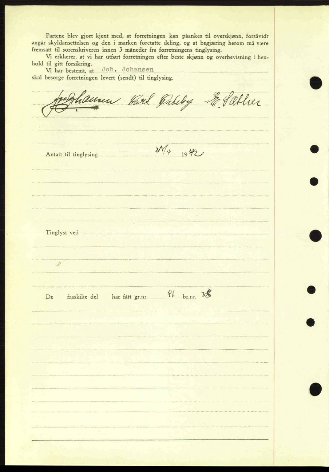 Idd og Marker sorenskriveri, AV/SAO-A-10283/G/Gb/Gbb/L0005: Mortgage book no. A5, 1941-1943, Diary no: : 510/1942