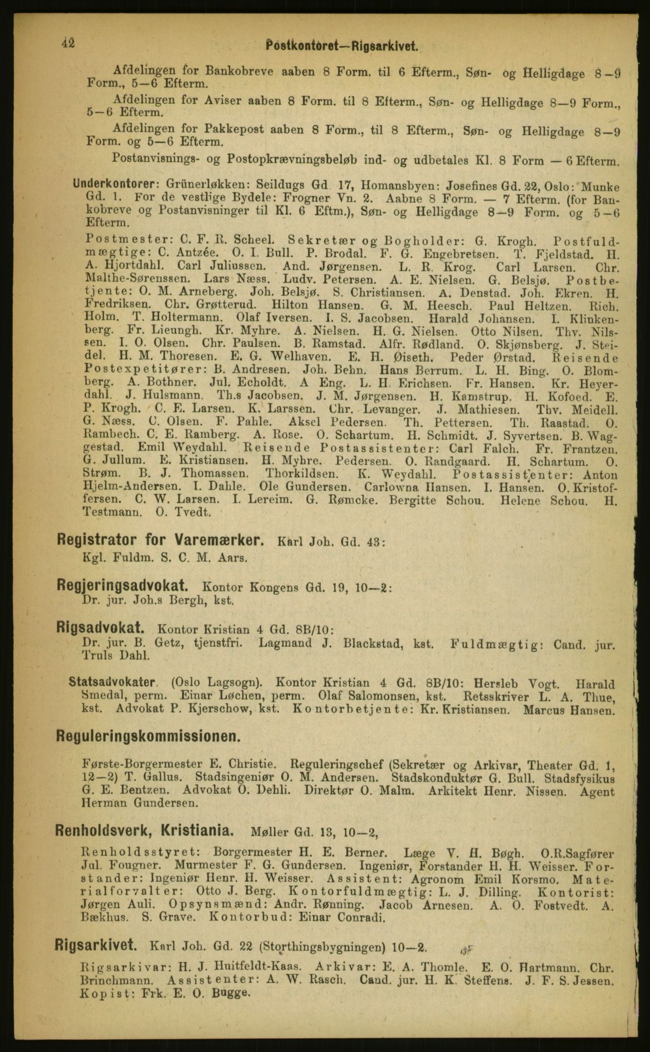Kristiania/Oslo adressebok, PUBL/-, 1899, p. 42