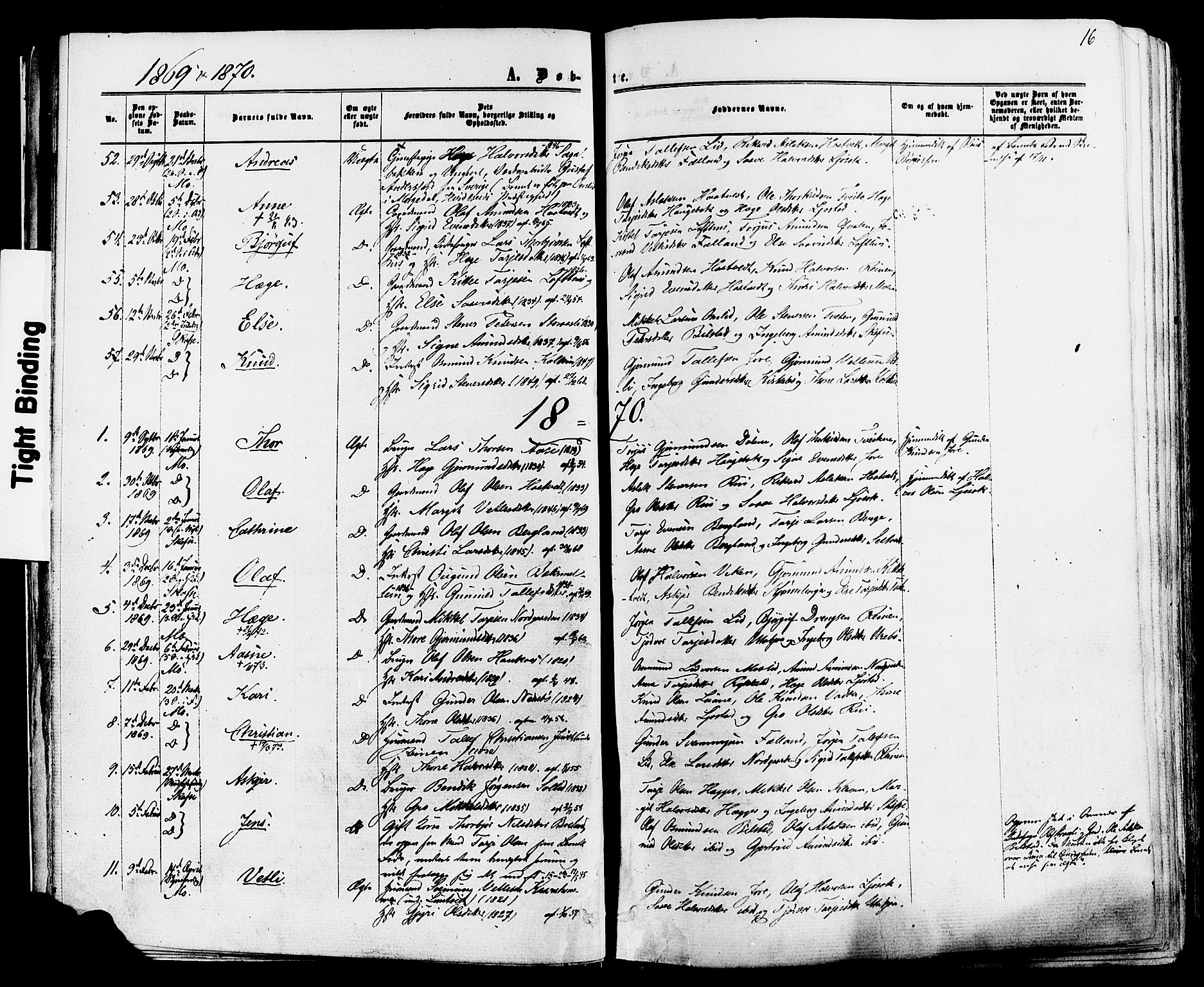 Mo kirkebøker, AV/SAKO-A-286/F/Fa/L0006: Parish register (official) no. I 6, 1865-1885, p. 16