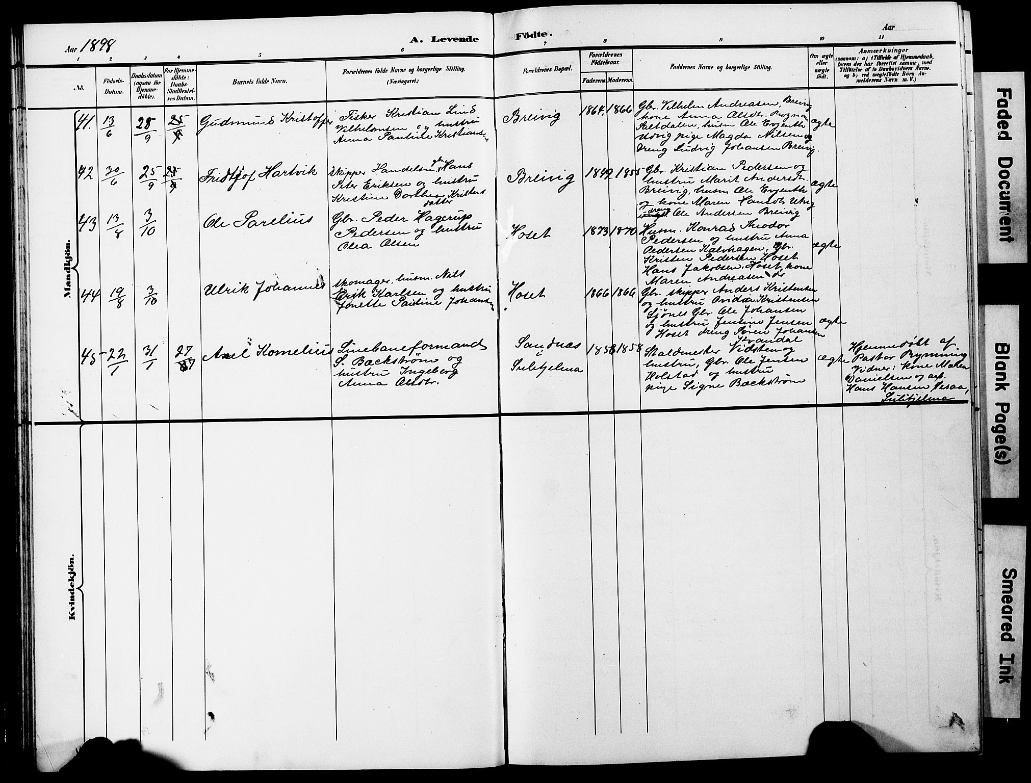 Ministerialprotokoller, klokkerbøker og fødselsregistre - Nordland, AV/SAT-A-1459/852/L0755: Parish register (copy) no. 852C06, 1895-1902