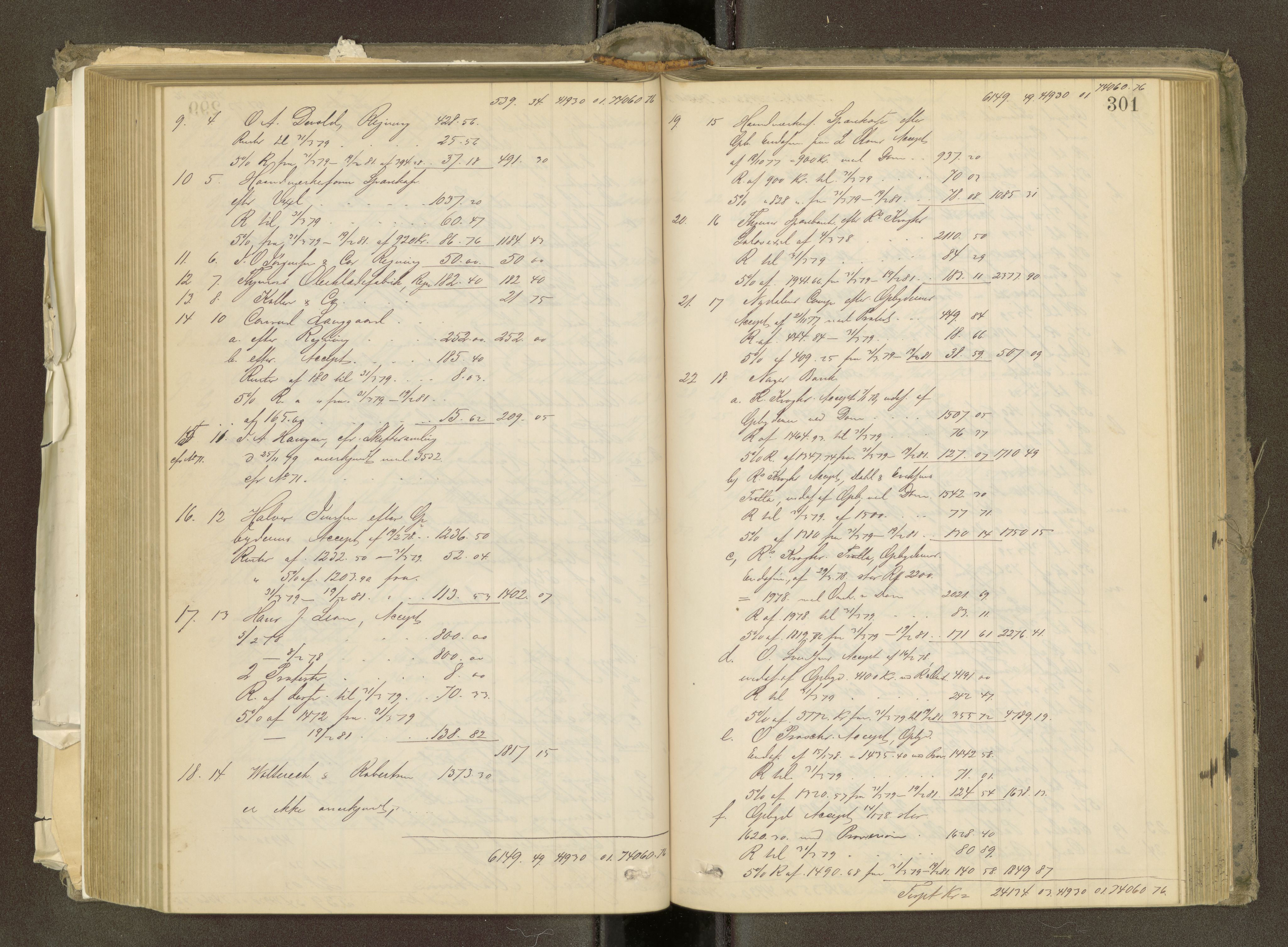 Trondheim byfogd, SAT/A-0003/1/3/3A/L0032: Skifteutlodningsprotokoll - 22/9-1/4. (m/ register) U, 1877-1882, p. 301