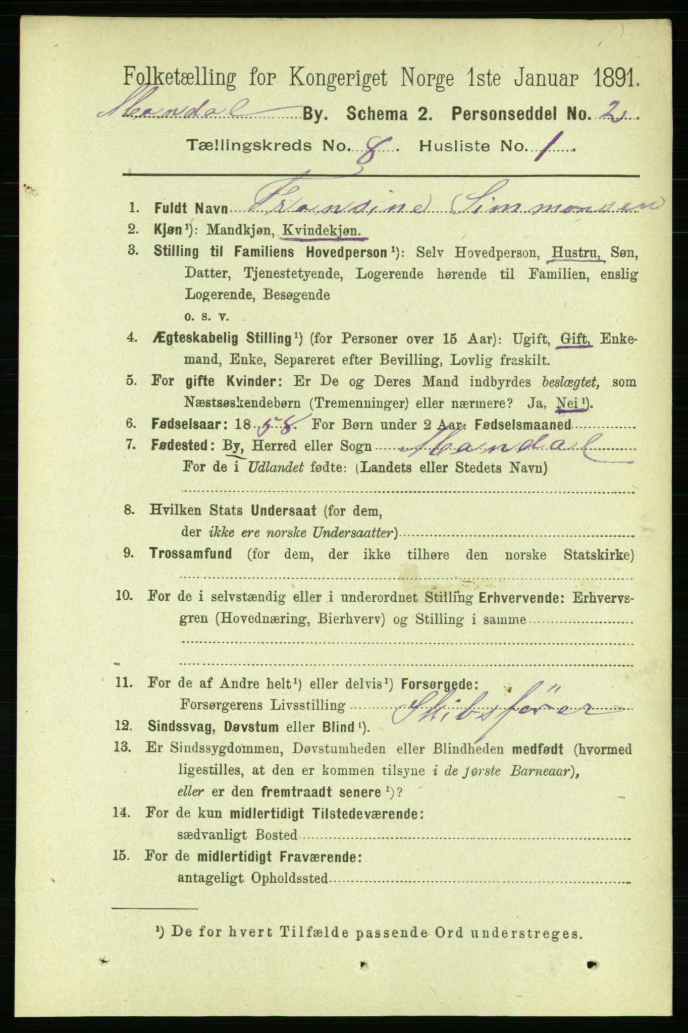 RA, 1891 census for 1002 Mandal, 1891, p. 2354