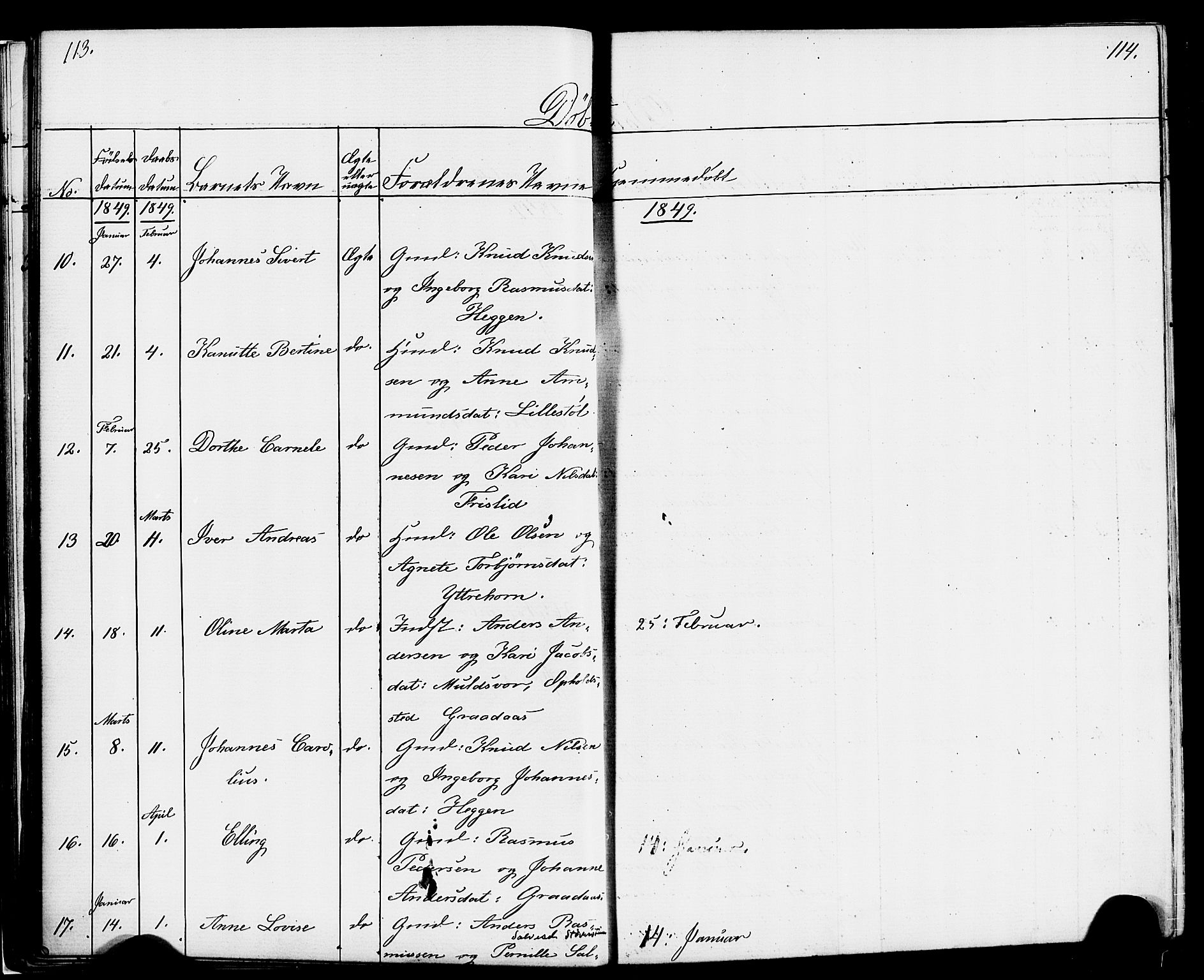 Hornindal sokneprestembete, AV/SAB-A-82401/H/Haa/Haaa/L0001: Parish register (official) no. A 1, 1837-1866, p. 114-115