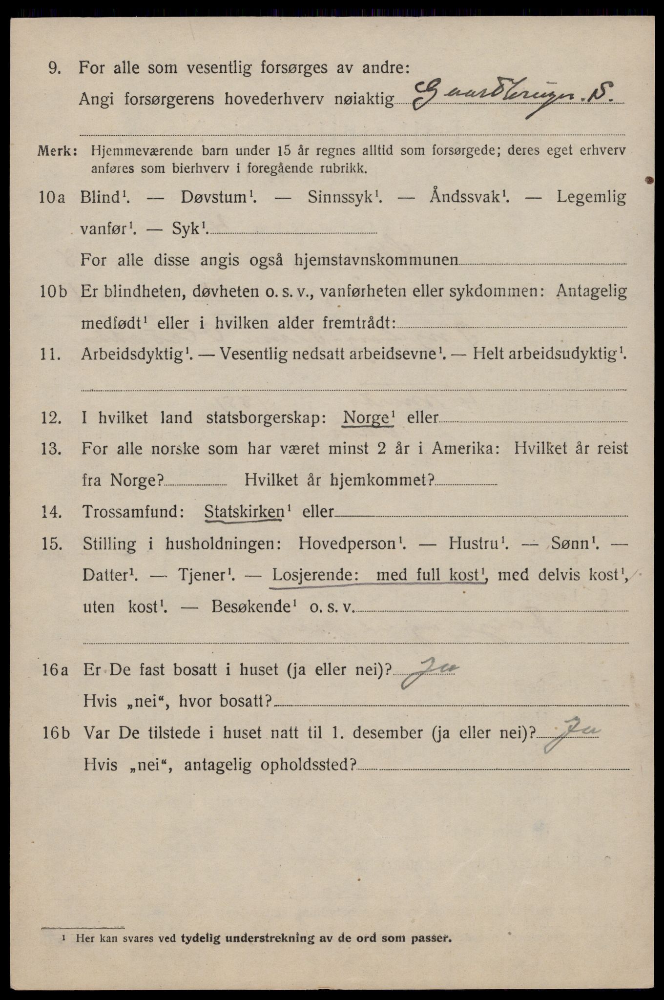 SAST, 1920 census for Skjold, 1920, p. 4195