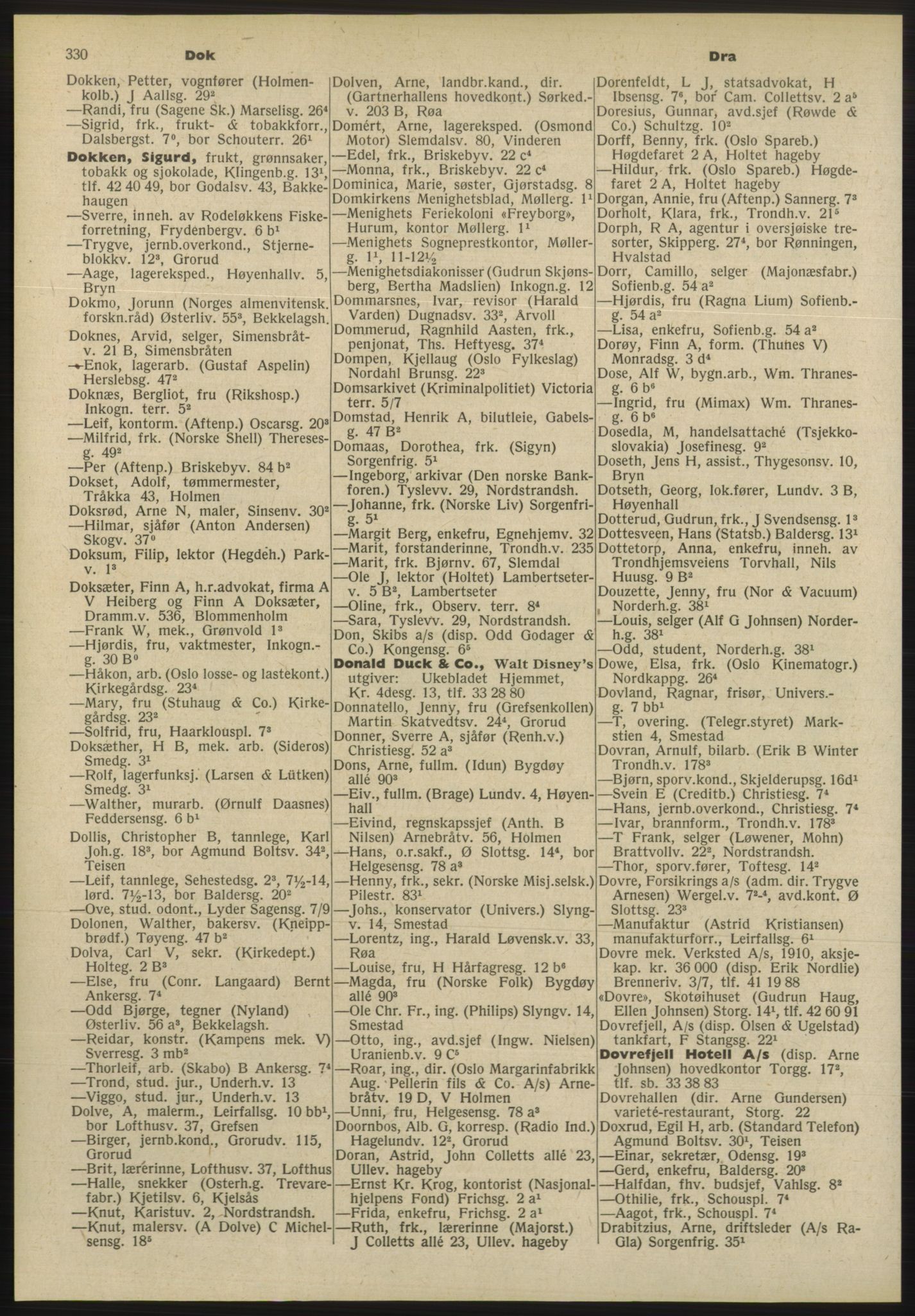 Kristiania/Oslo adressebok, PUBL/-, 1955, p. 330