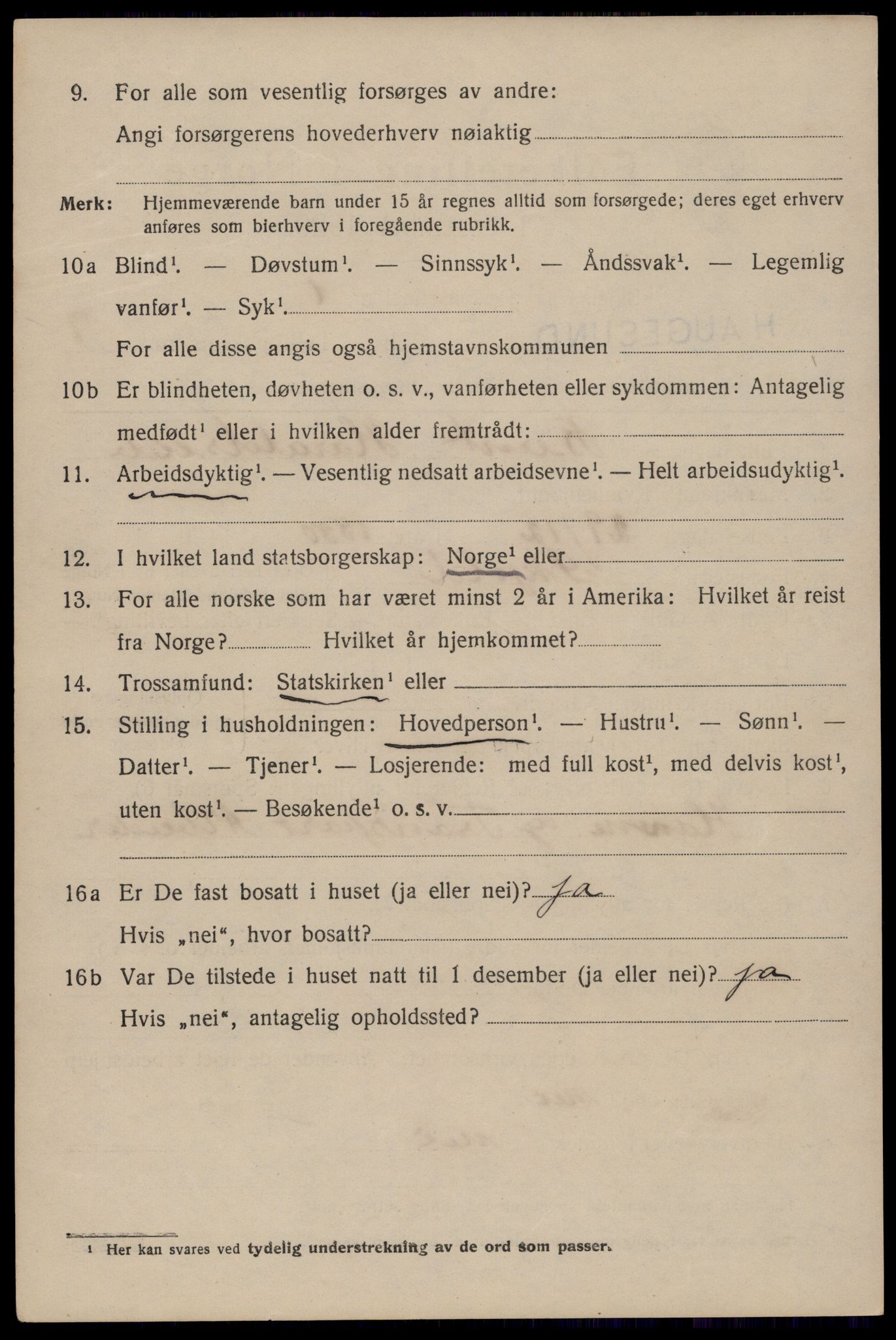 SAST, 1920 census for Haugesund, 1920, p. 27434