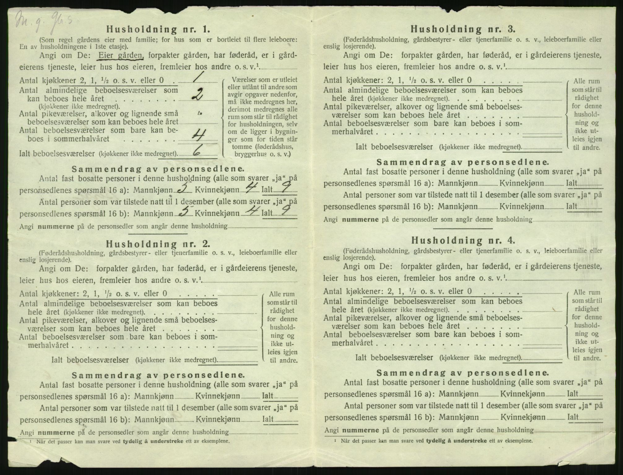 SAST, 1920 census for Forsand, 1920, p. 40