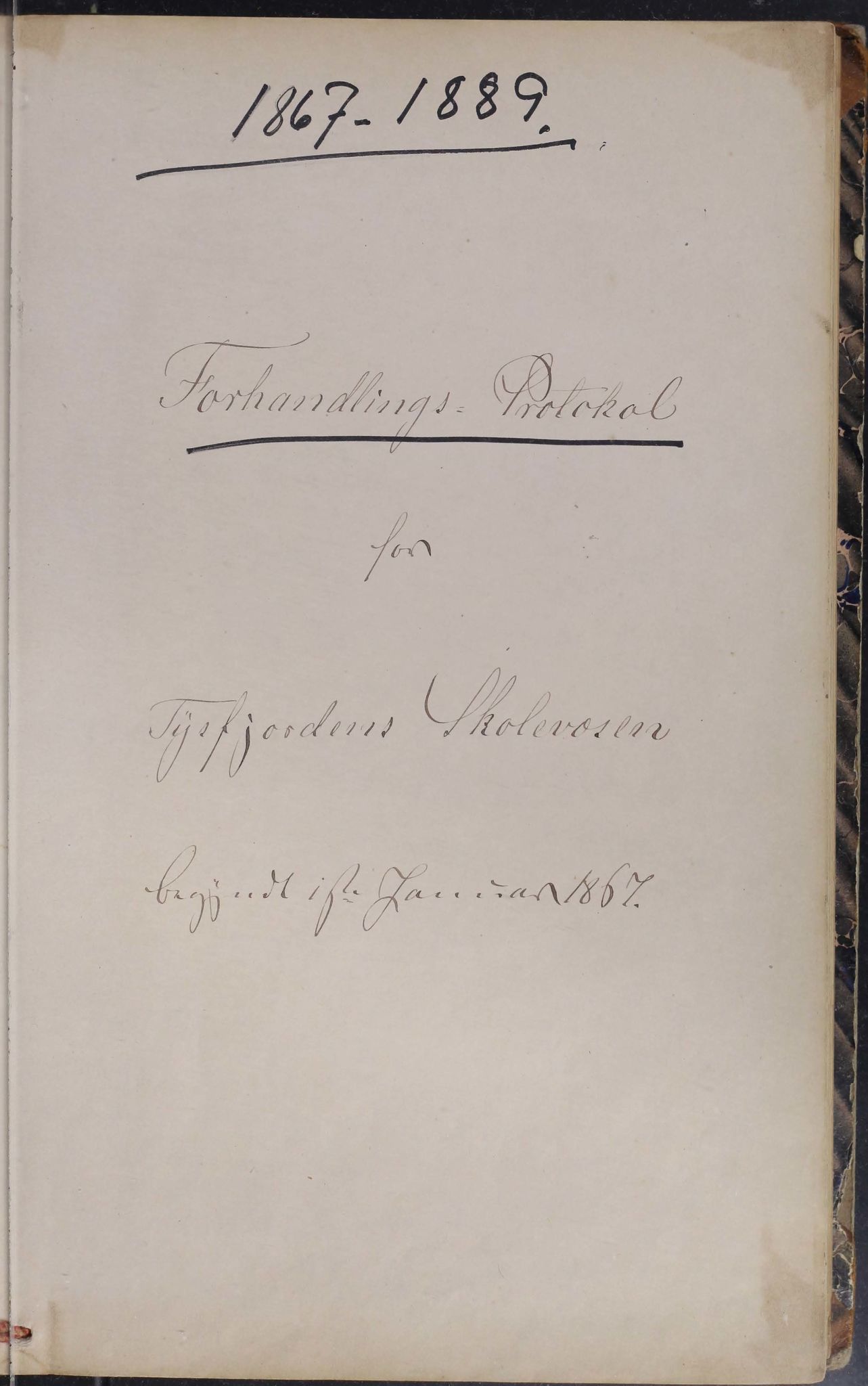 Tysfjord kommune. Skolestyret, AIN/K-18500.510/100/L0001: Møtebok, 1867-1889