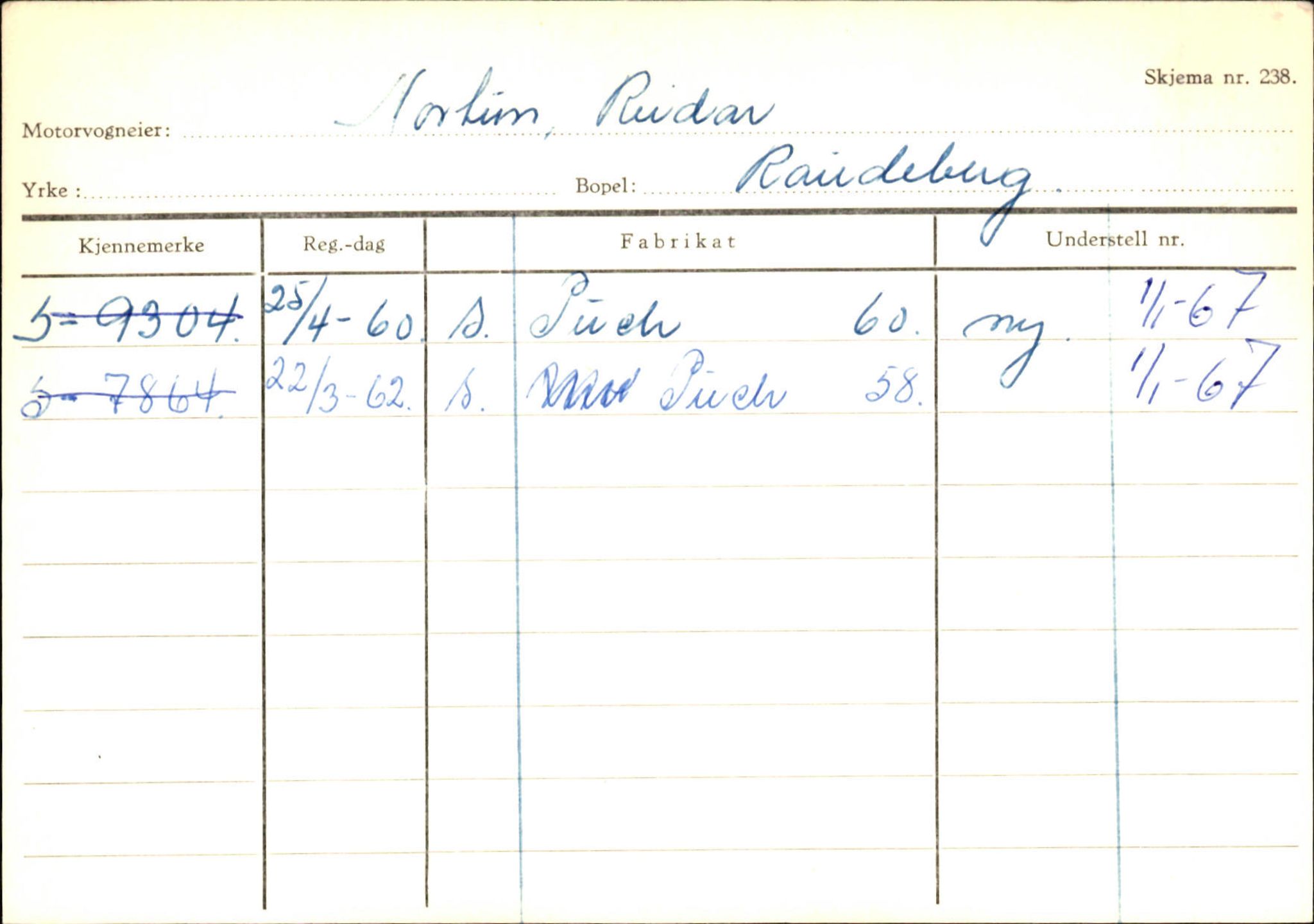 Statens vegvesen, Sogn og Fjordane vegkontor, AV/SAB-A-5301/4/F/L0144: Registerkort Vågsøy A-R, 1945-1975, p. 2090