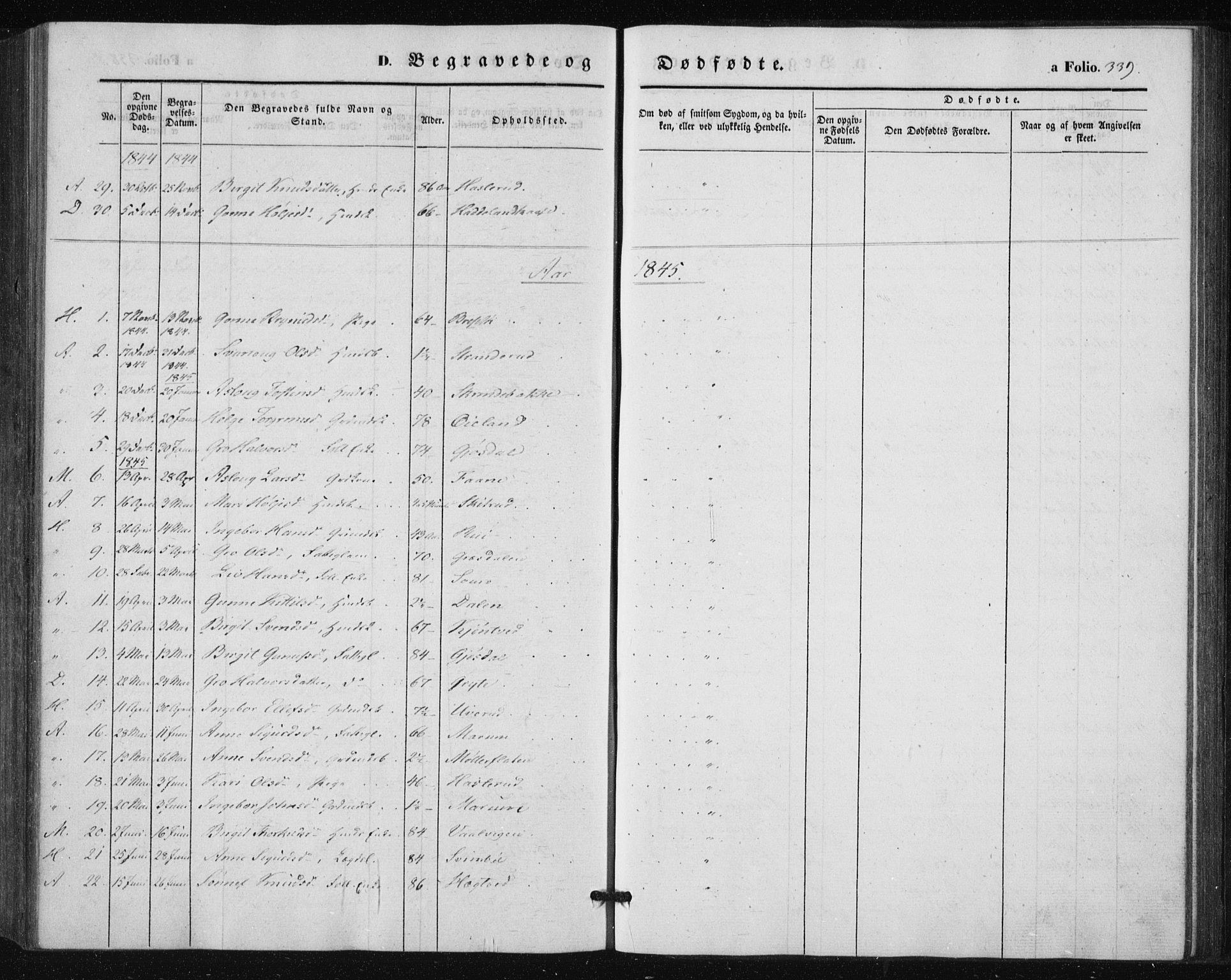 Tinn kirkebøker, AV/SAKO-A-308/F/Fa/L0005: Parish register (official) no. I 5, 1844-1856, p. 339