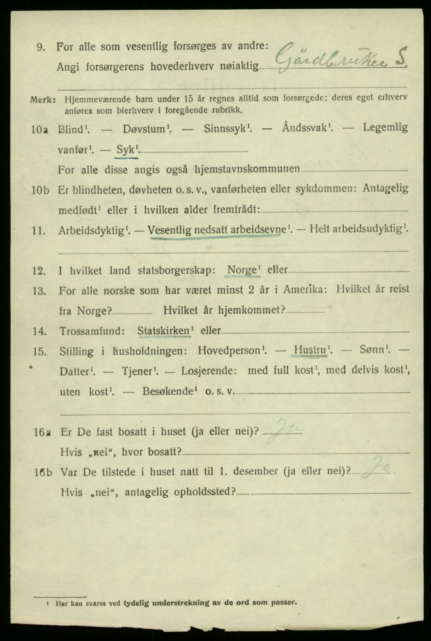 SAB, 1920 census for Samnanger, 1920, p. 2930